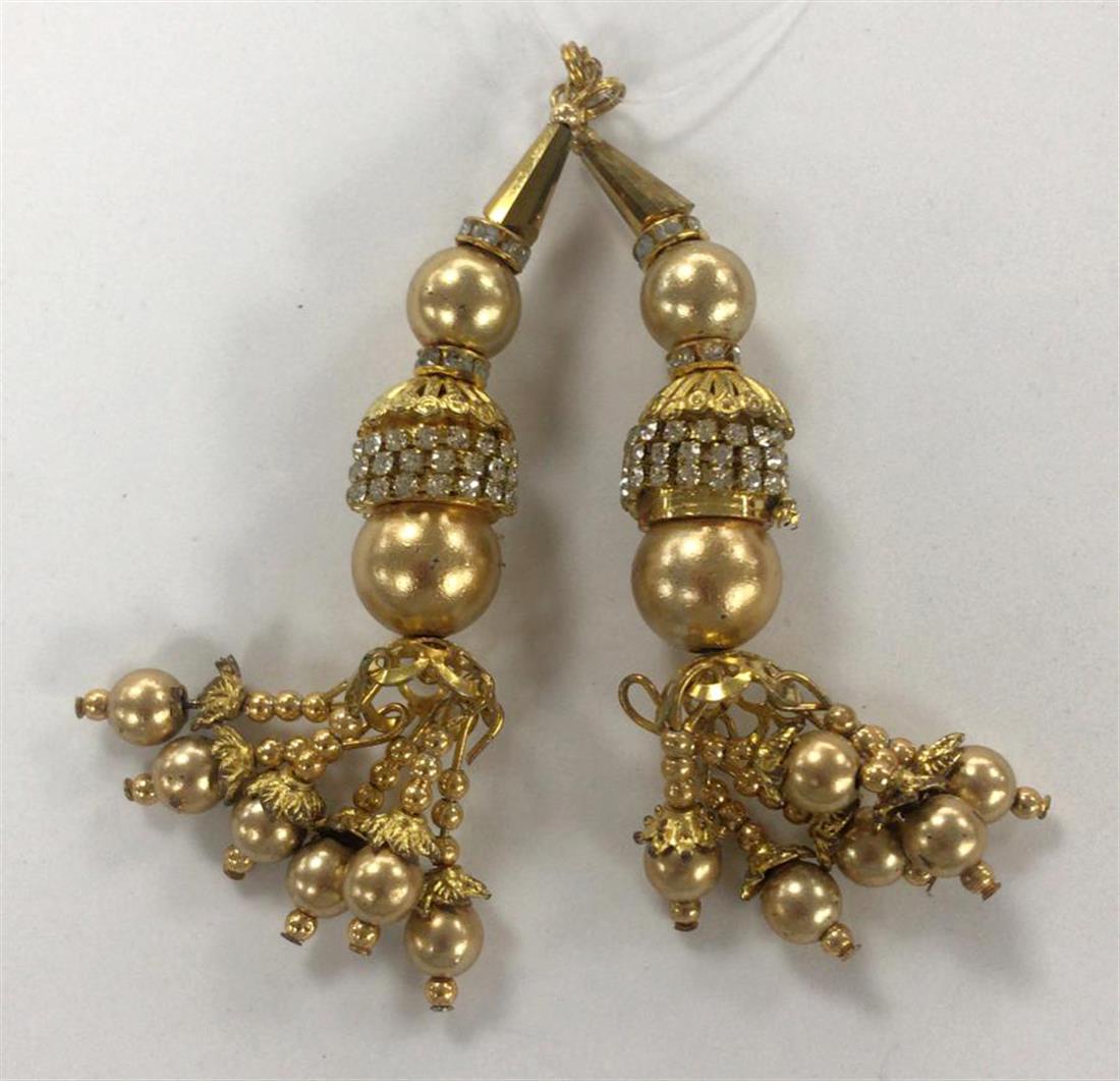 Gold Beaded Tassels