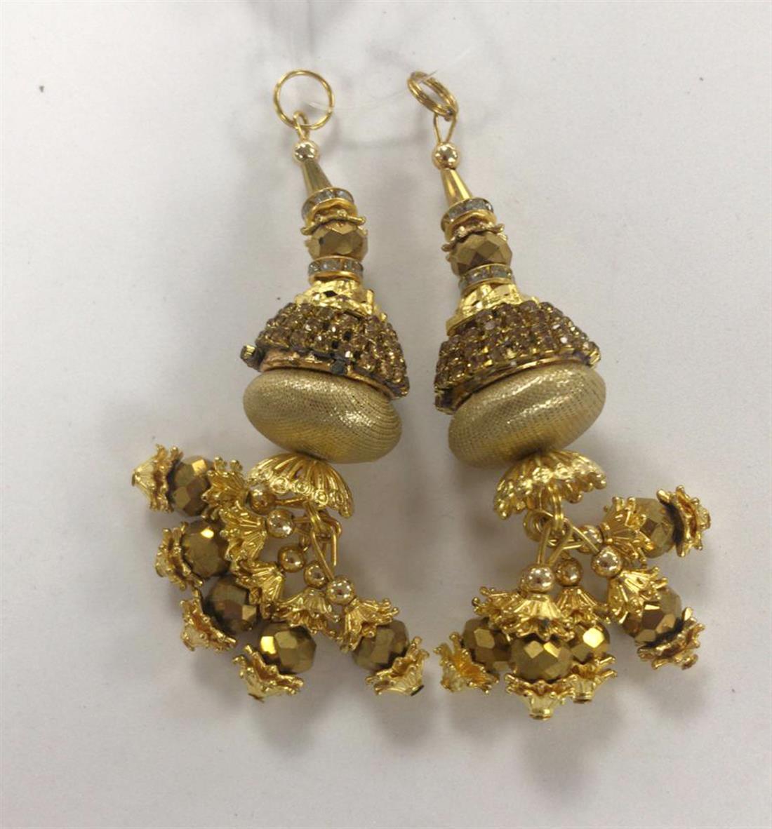 Gold Beaded Tassels
