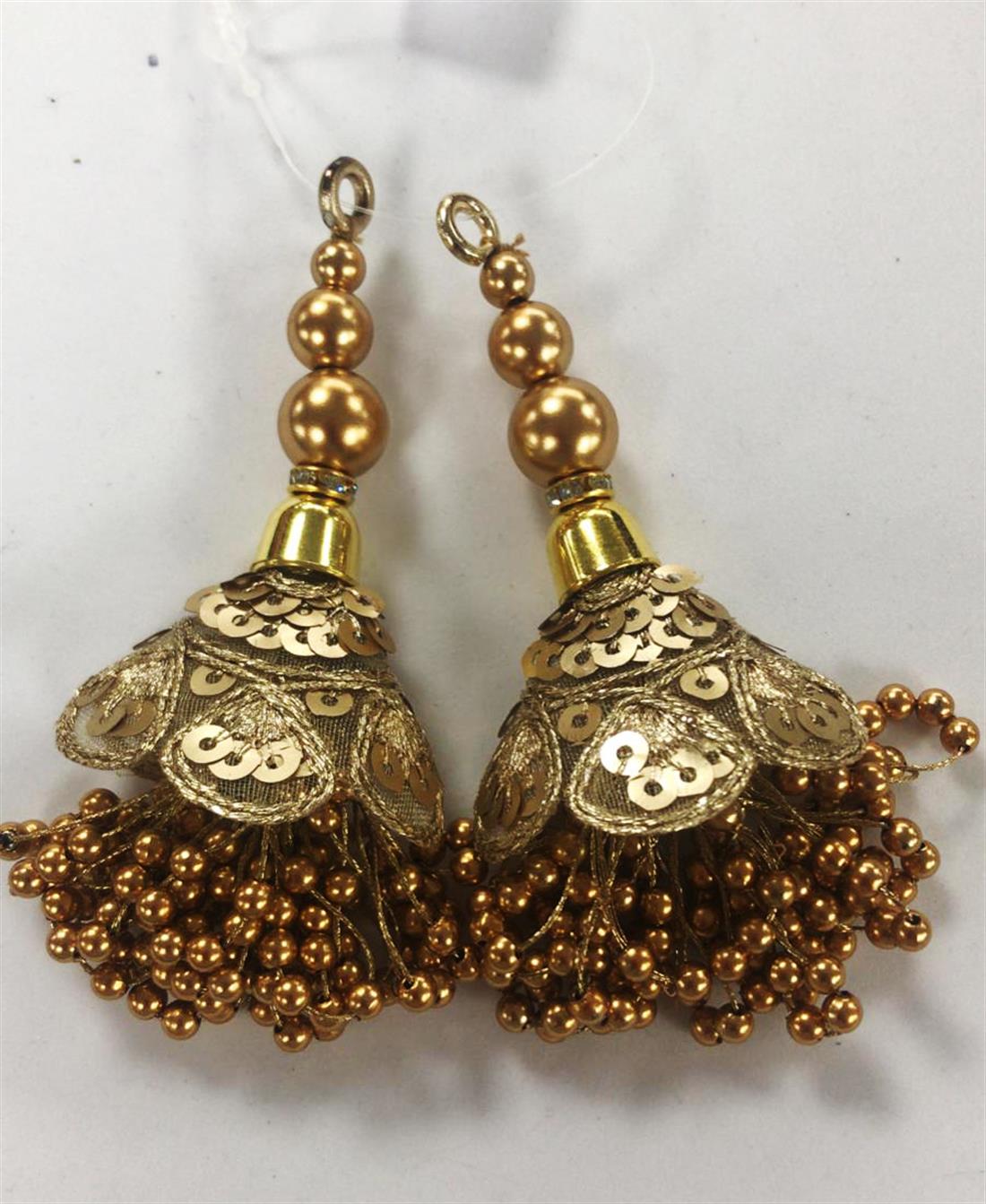 Gold Beaded Tassels