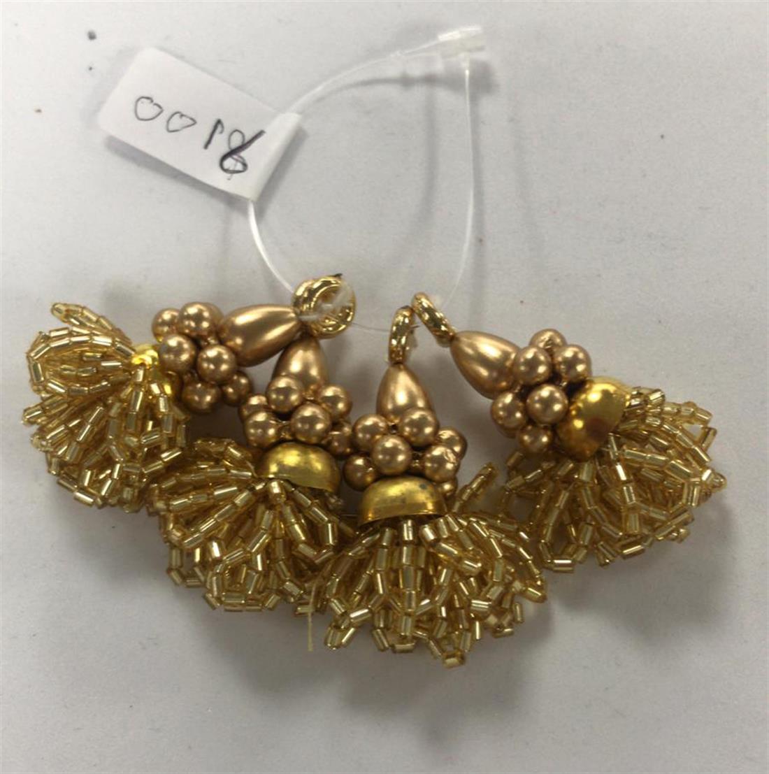 Gold Beaded Tassels