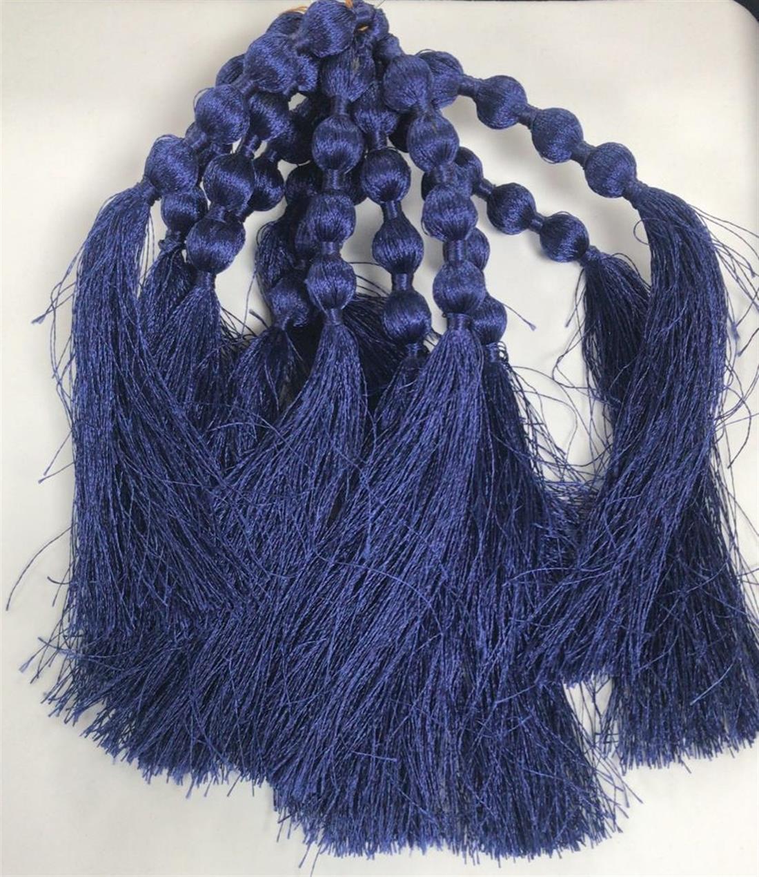 Navy Blue Tassels