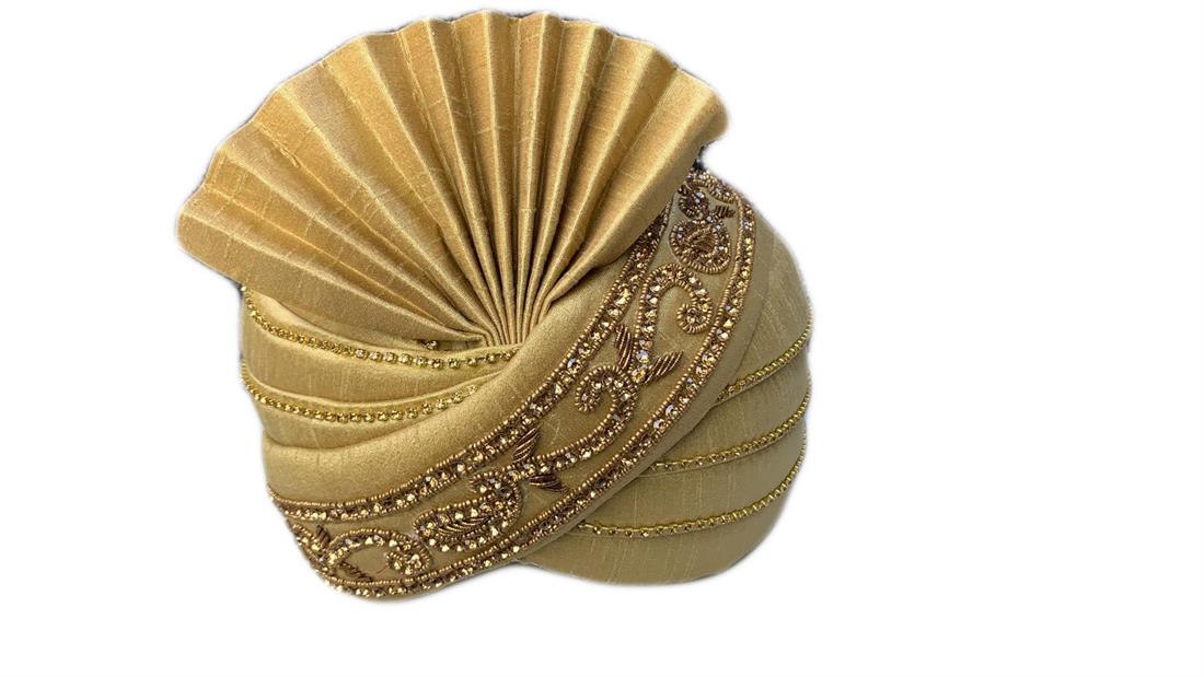 Gold Embroidered Turban