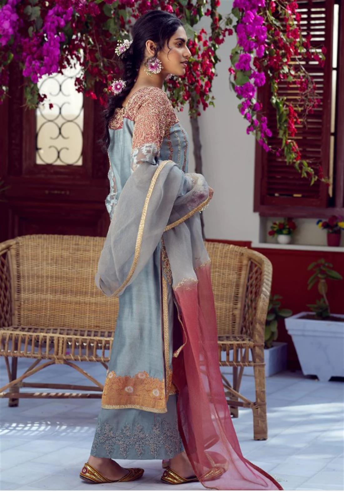 Zari Raw Silk Straight-Cut Umsha
