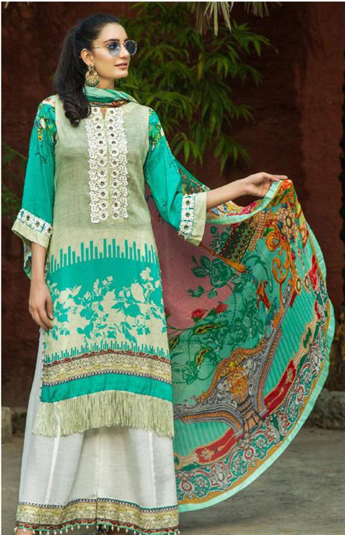 Rama Green Unstitched Suits