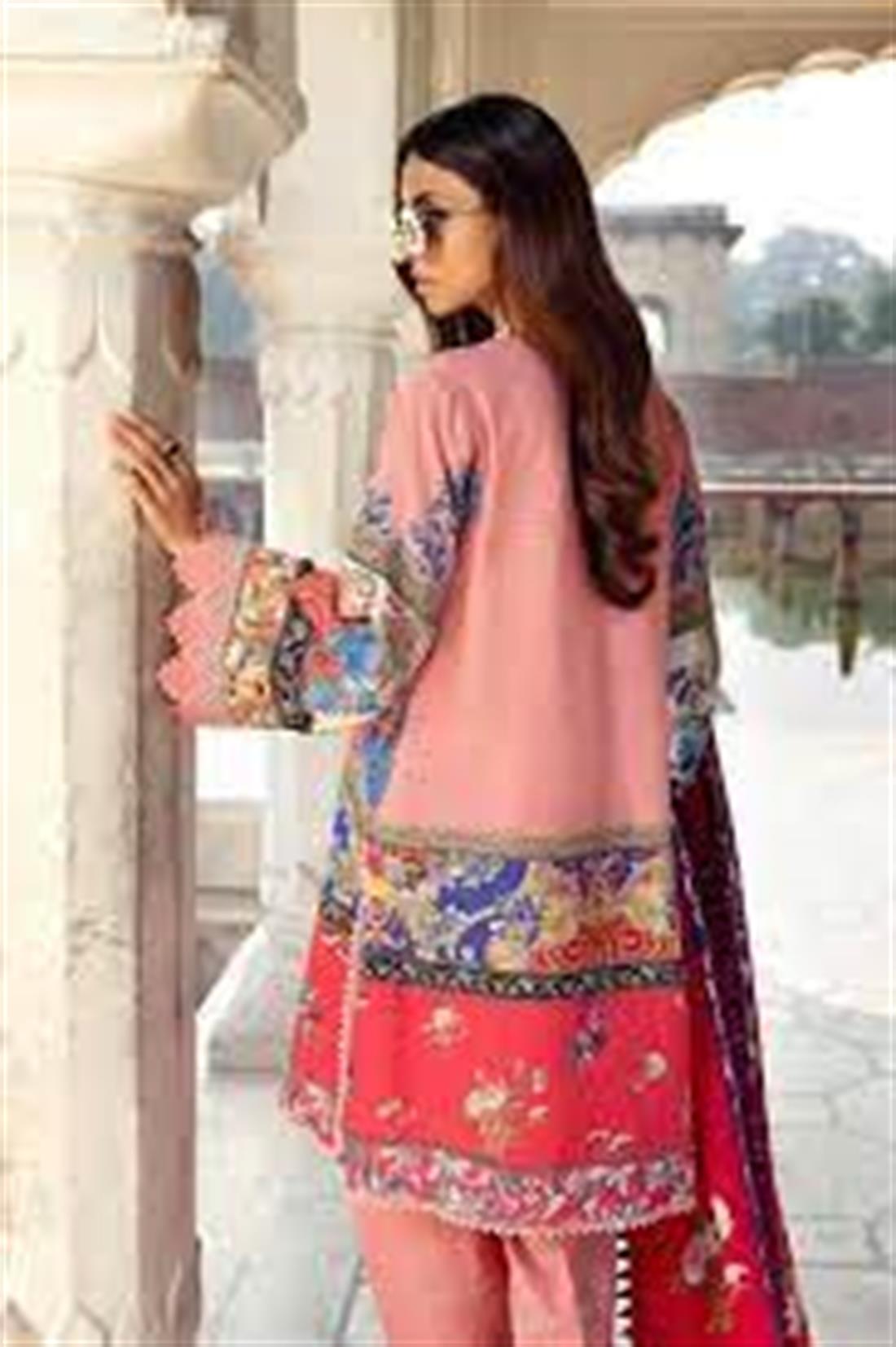 Pink Digital Print Khaddar Unstitched Suits