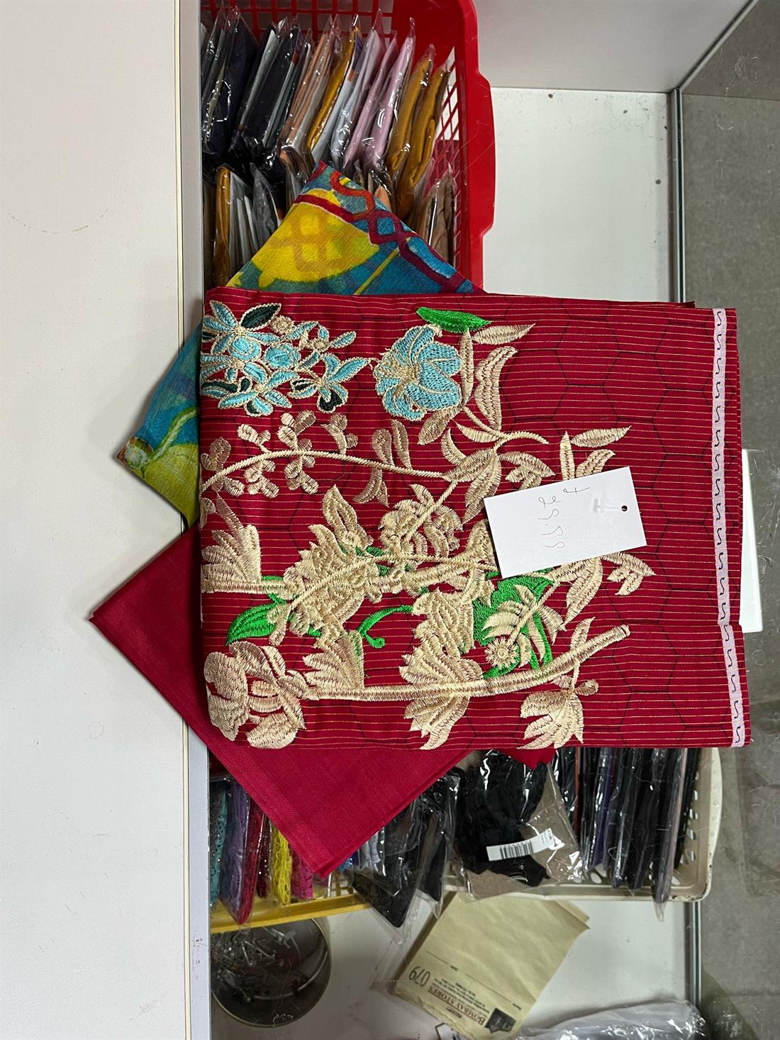 Red Embroidered Mariam Ayesha Lawn Suit