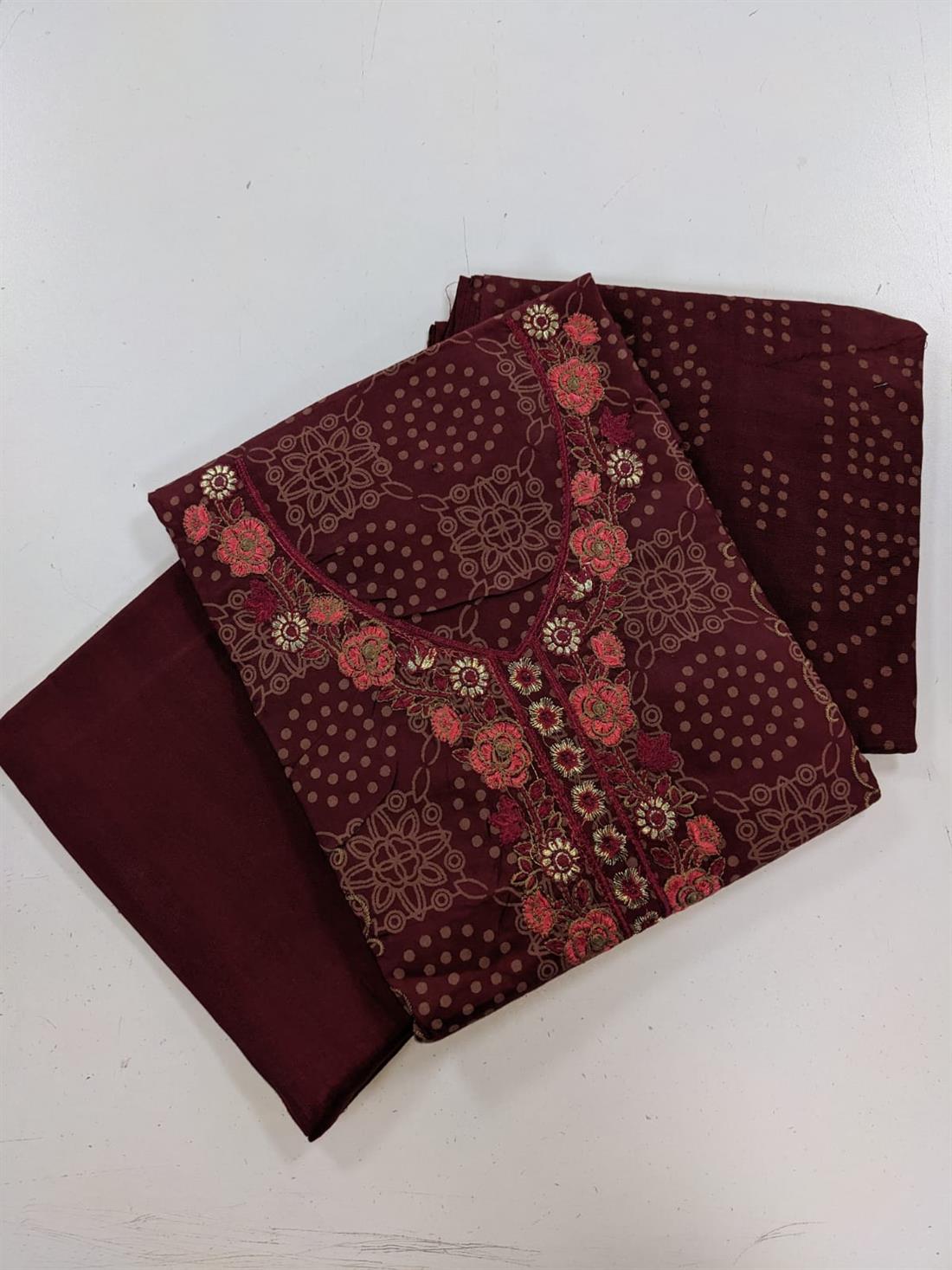 Maroon Unstitched 3 Piece Suit