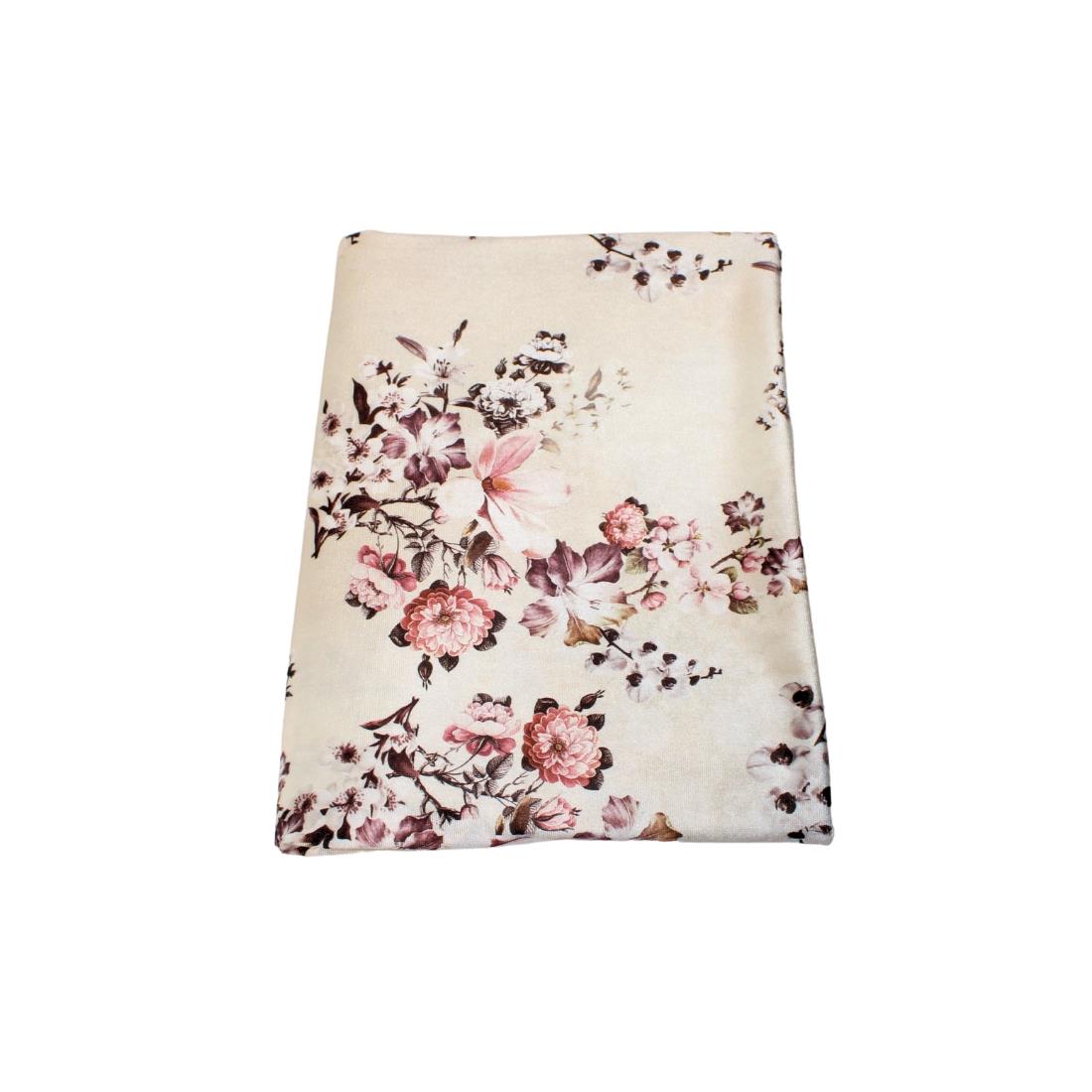Ivory & Cream Digital Printed Velvet 2 Yards