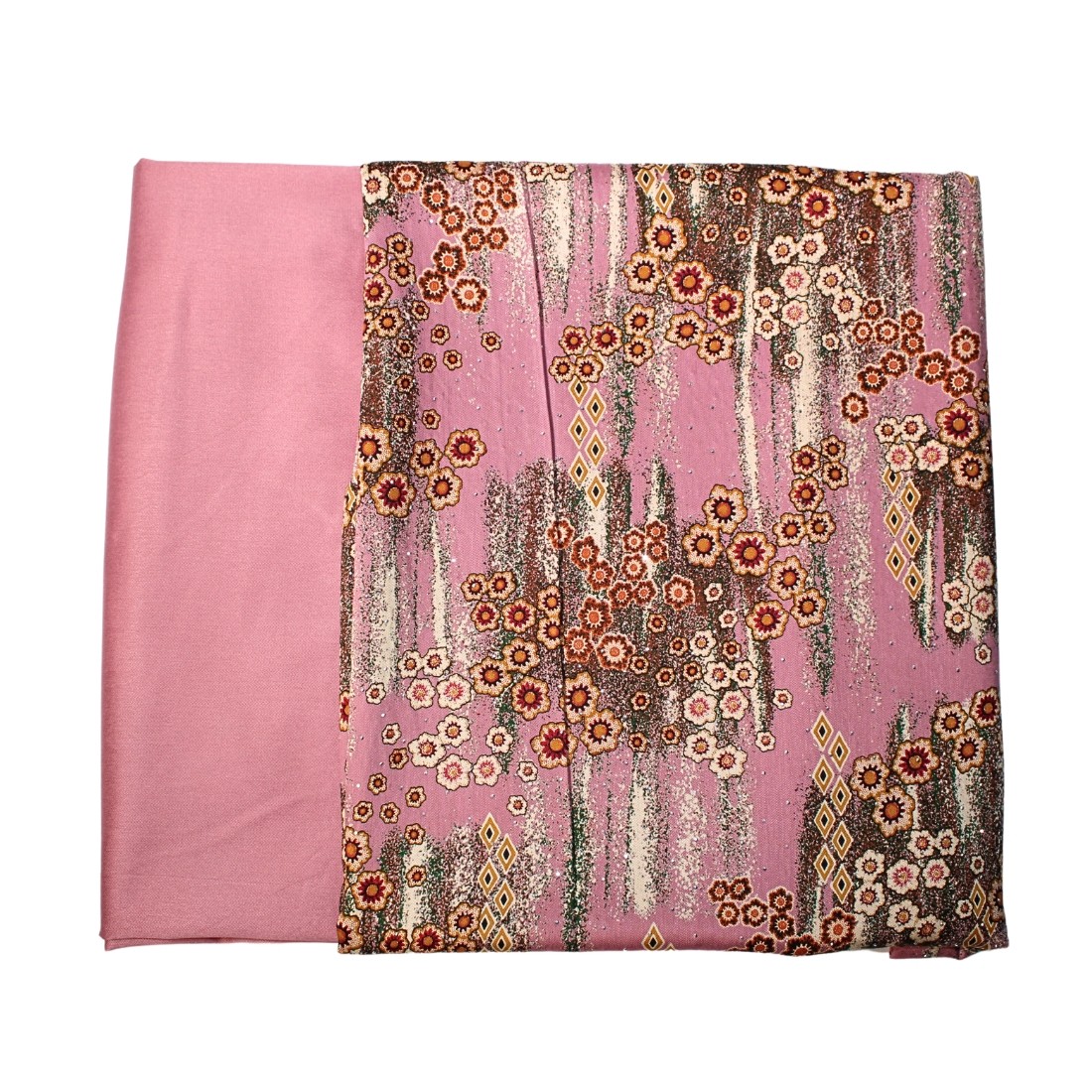 Pink Digital Print 2 Piece Unstitched Suit