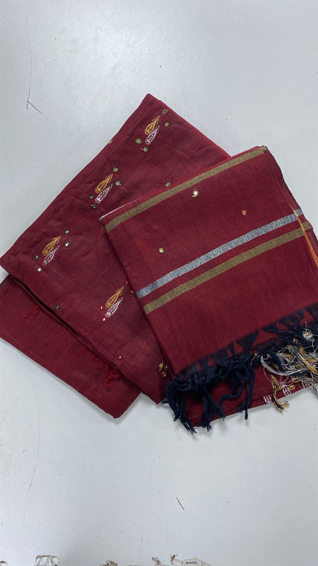Maroon Unstitched Ladies Everyday Wear 3 Piece Suit