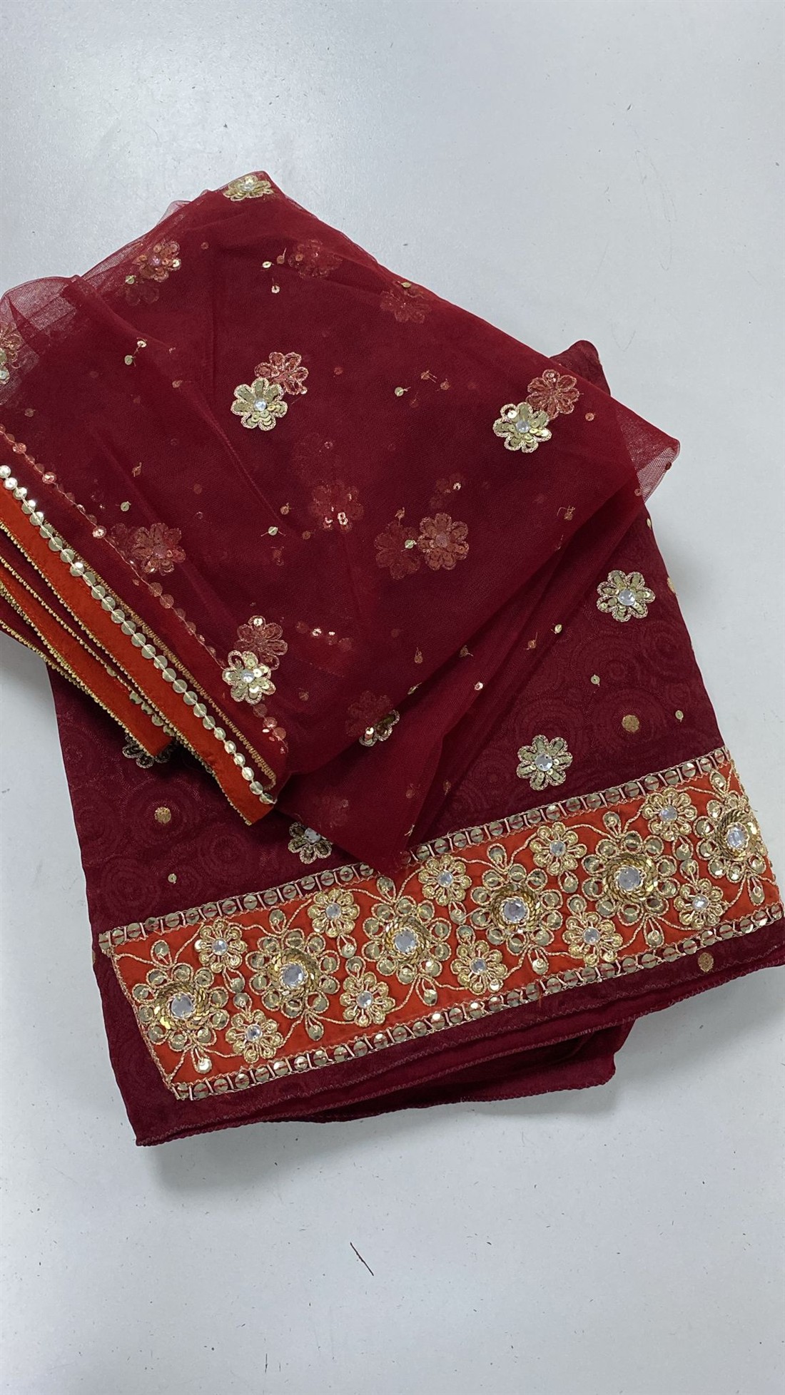 Maroon Unstitched Ladies Everyday Wear 3 Piece Suit