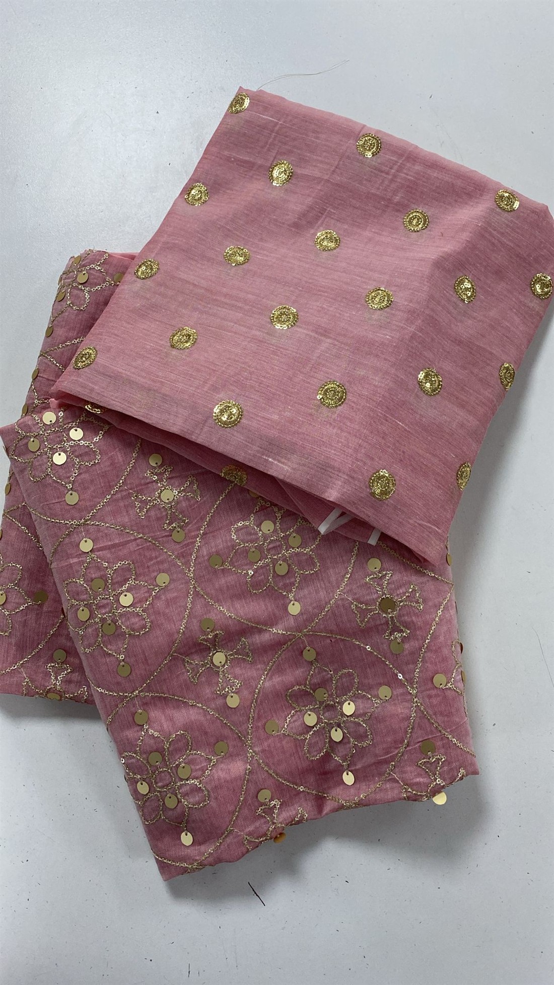 Pink Unstitched Ladies Everyday Wear 3 Piece Suit
