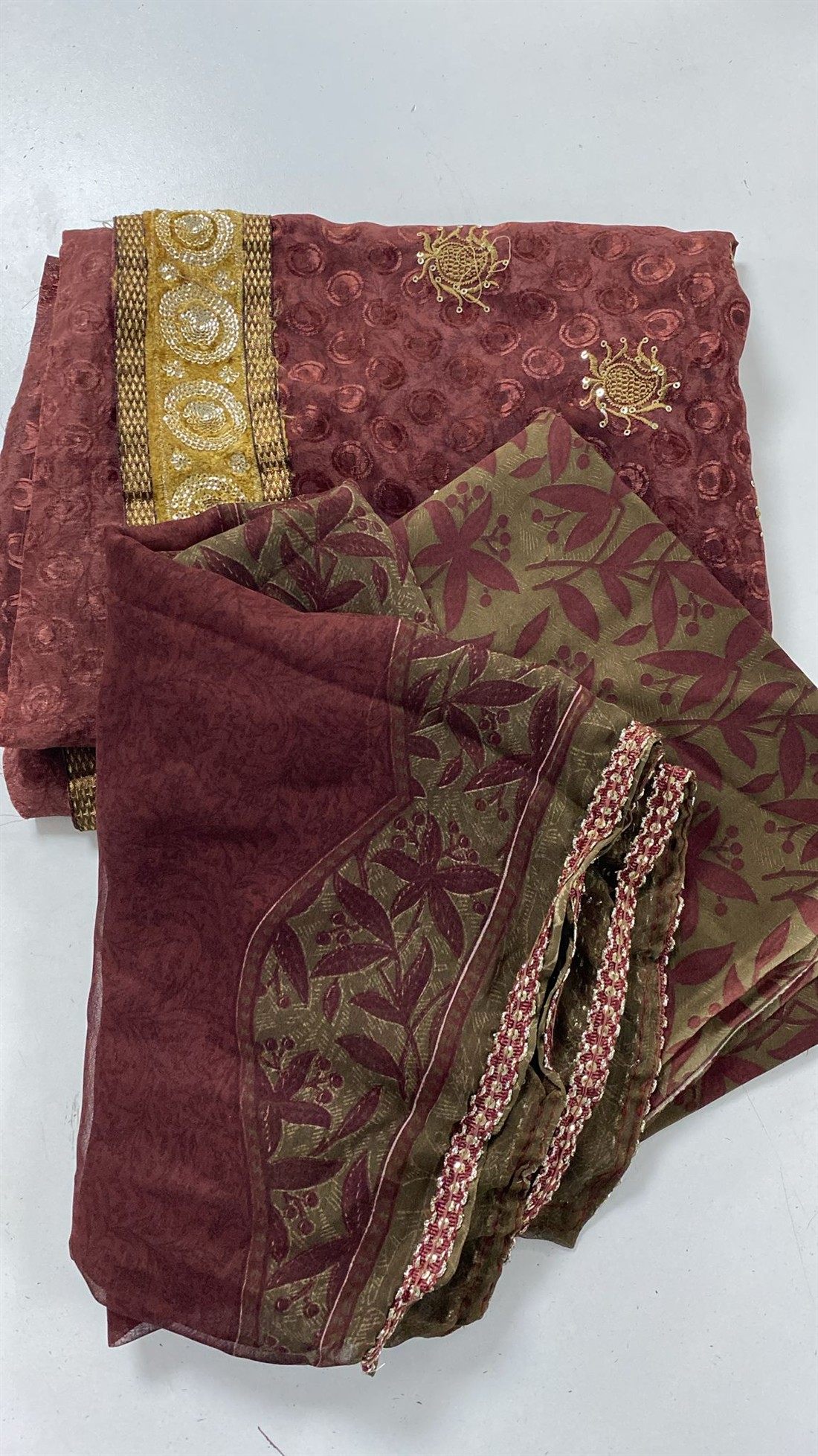 Maroon Unstitched Ladies Everyday Wear 3 Piece Suit