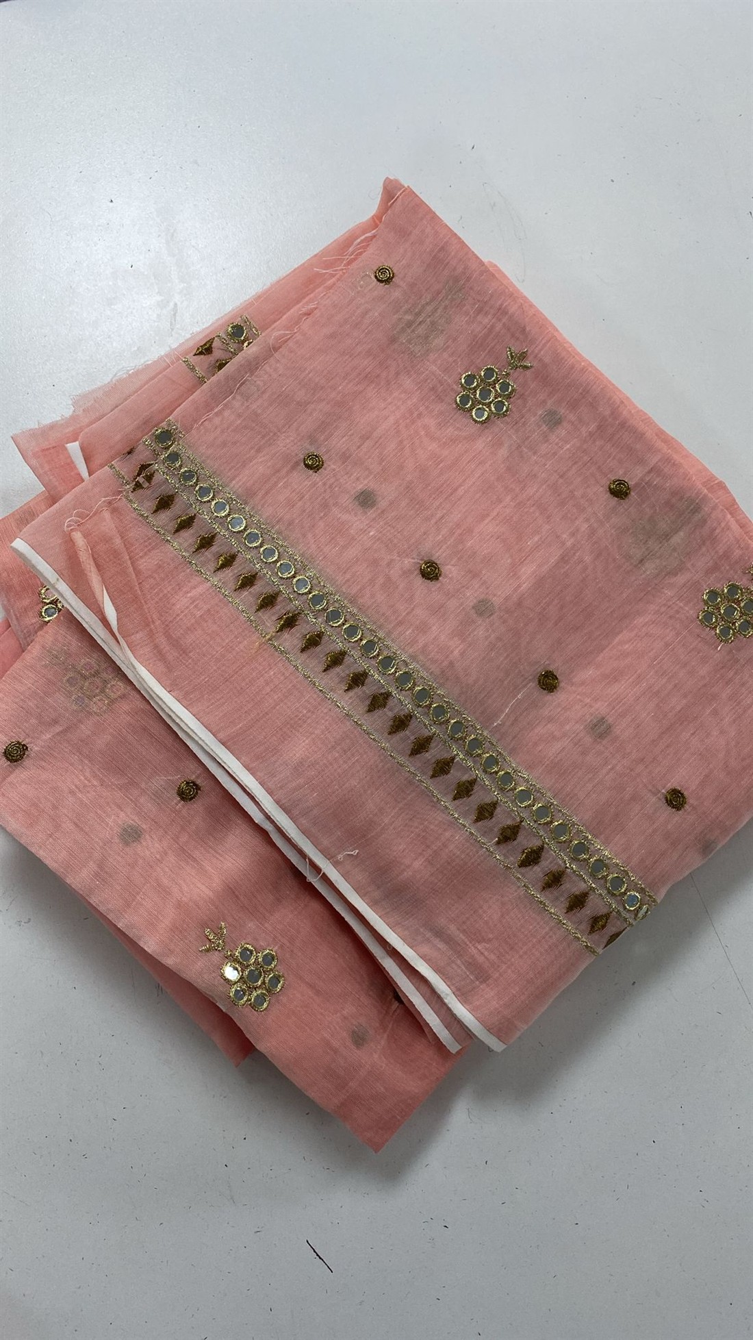 Peach Unstitched Ladies Everyday Wear 3 Piece Suit