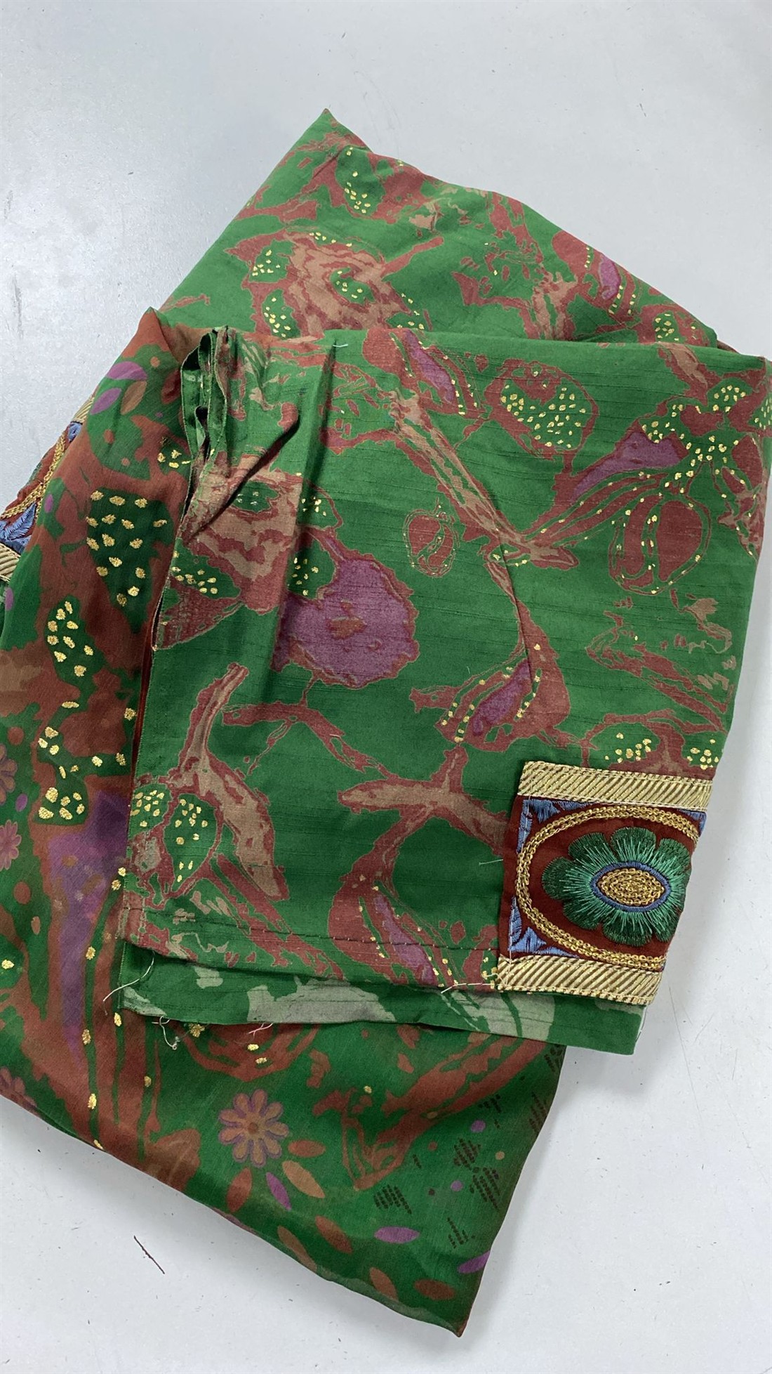 Green Unstitched Ladies Everyday Wear 3 Piece Suit