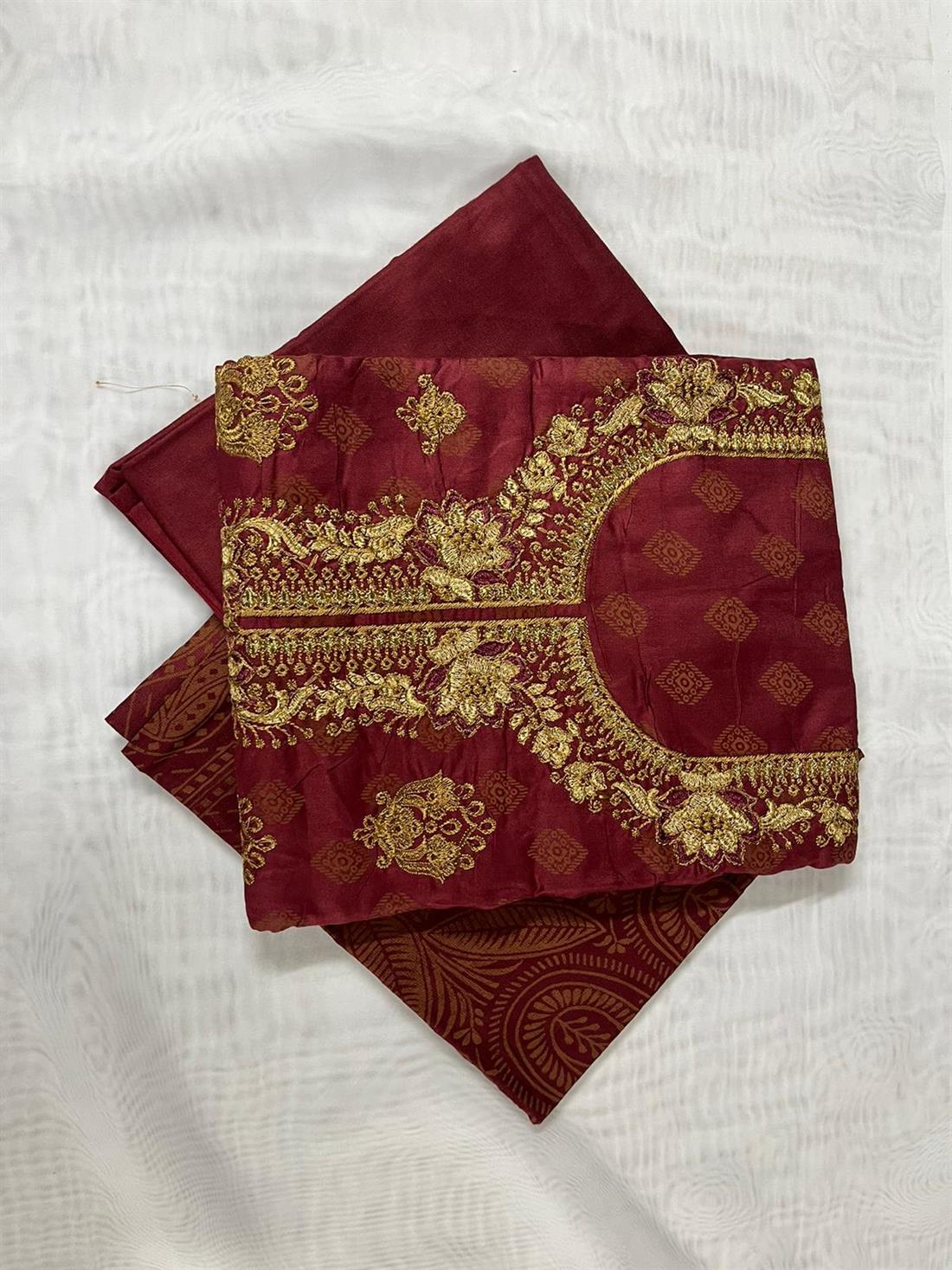 Maroon Unstitched 3 Piece Suits