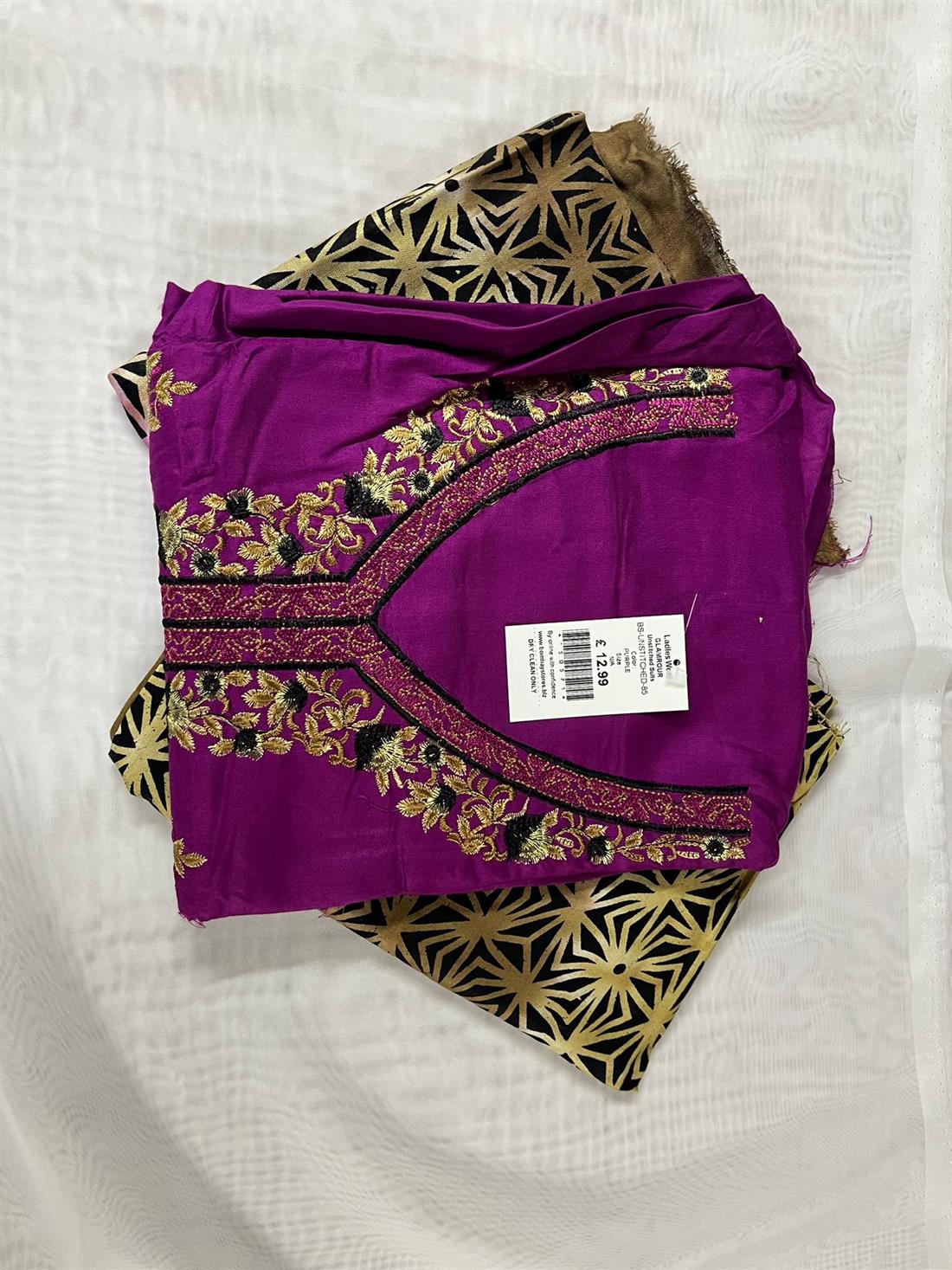 Purple Unstitched 3 Piece Suits
