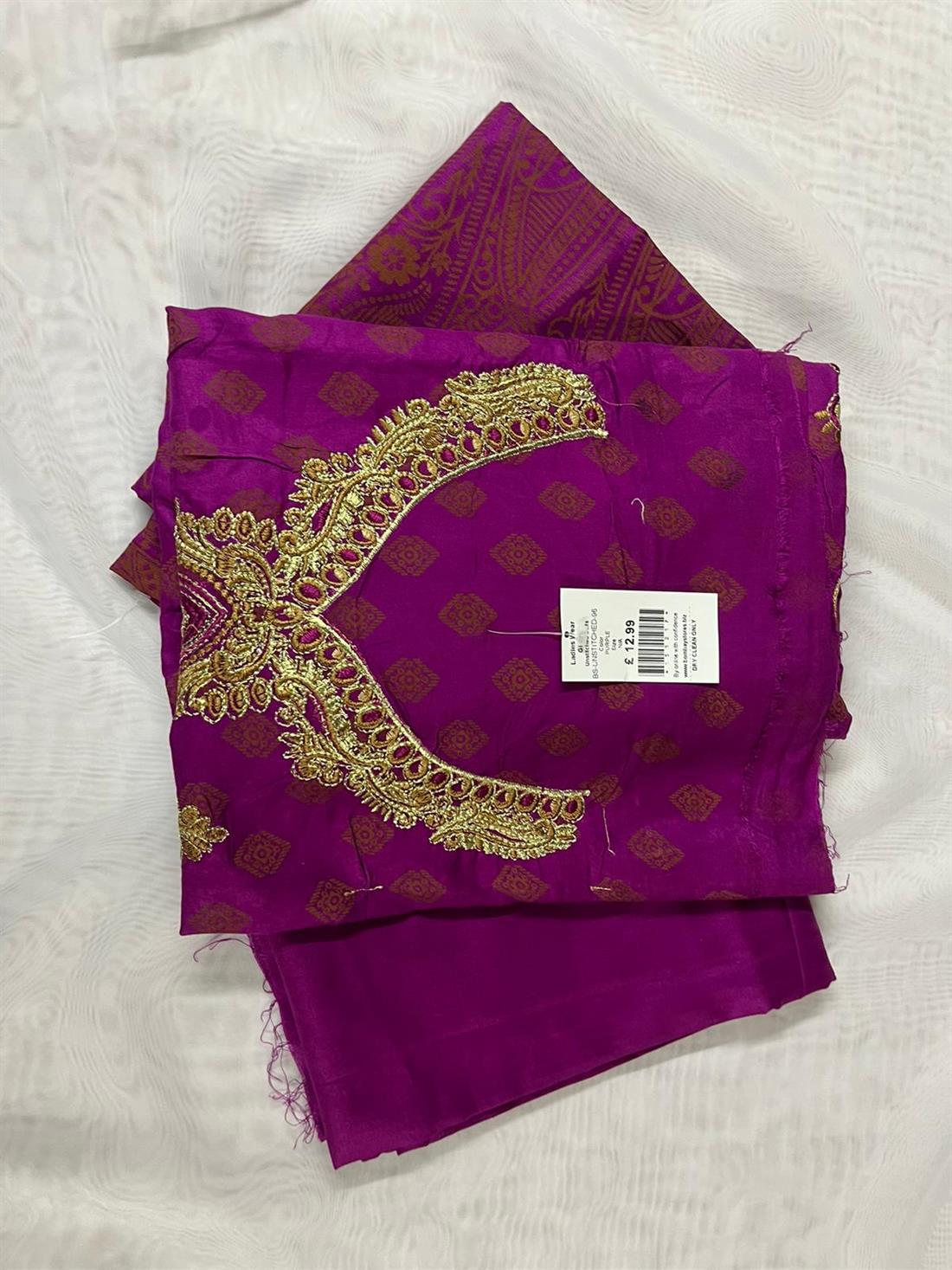 Purple Unstitched 3 Piece Suits