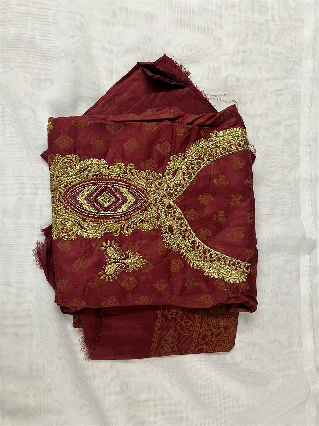 Maroon Unstitched 3 Piece Suits