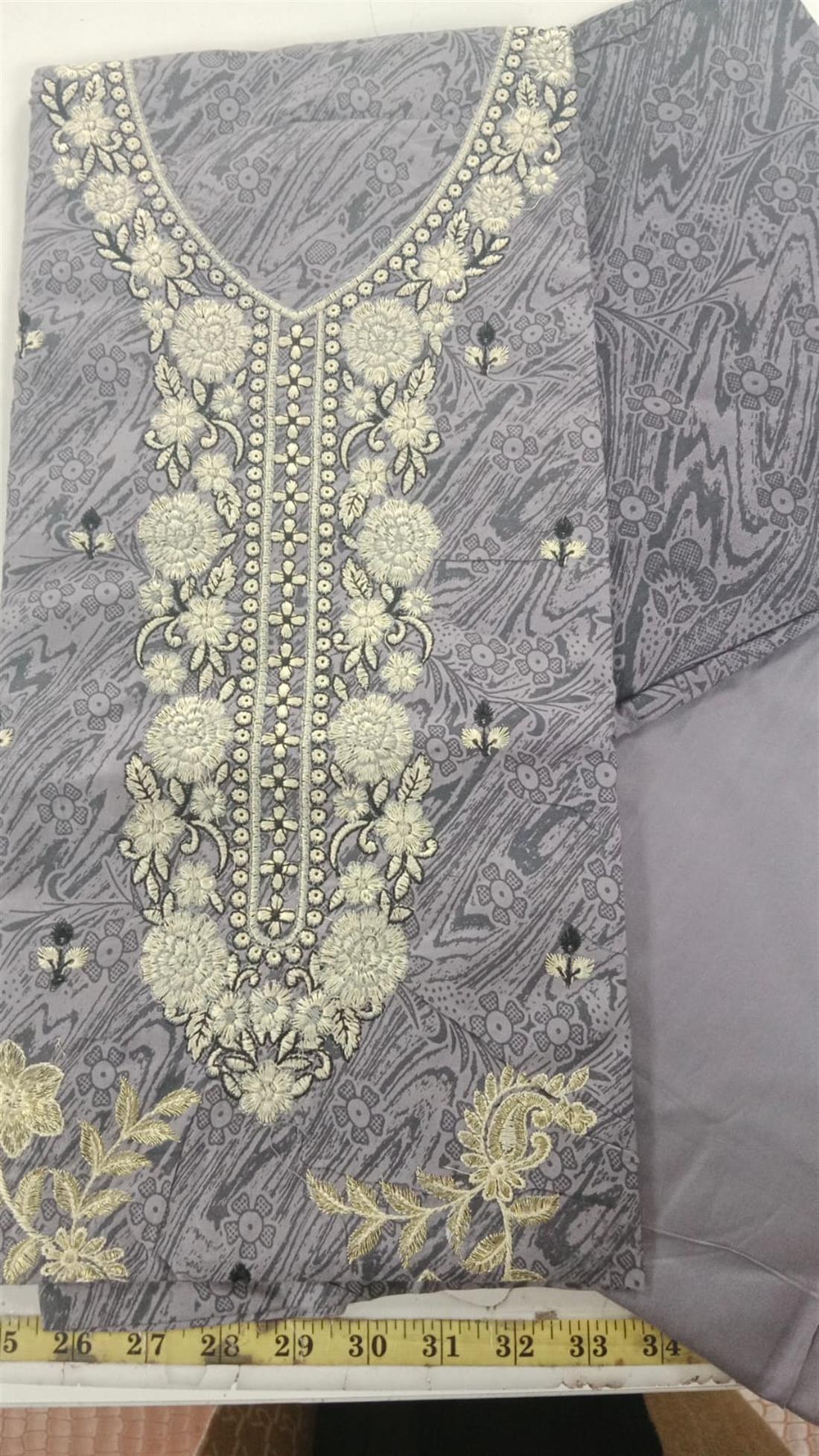 Grey Linen Unstitched Suit
