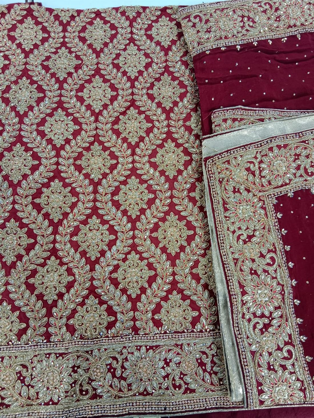 RED & Gold Unstitched Suit