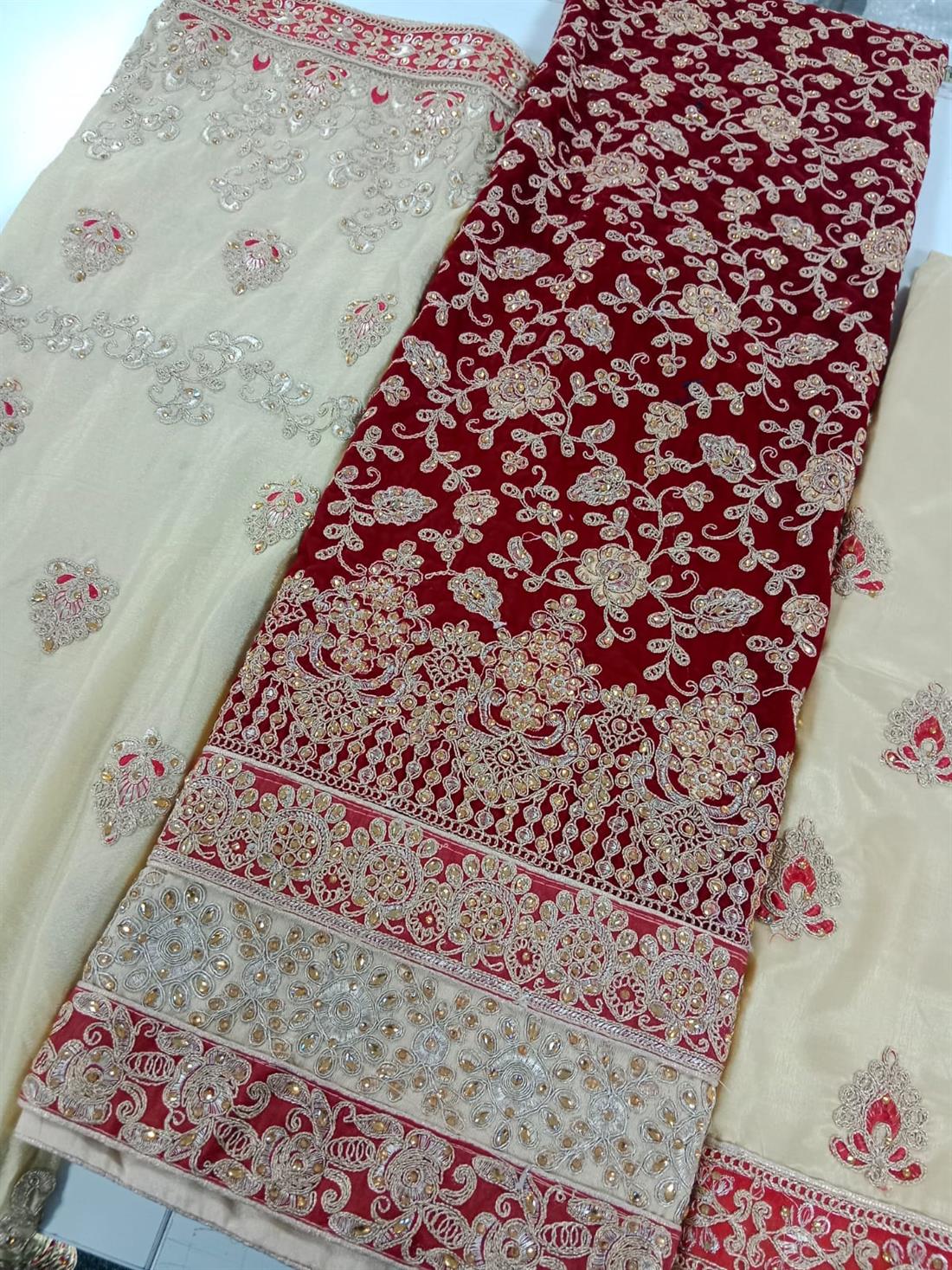 RED & Gold Unstitched Suit