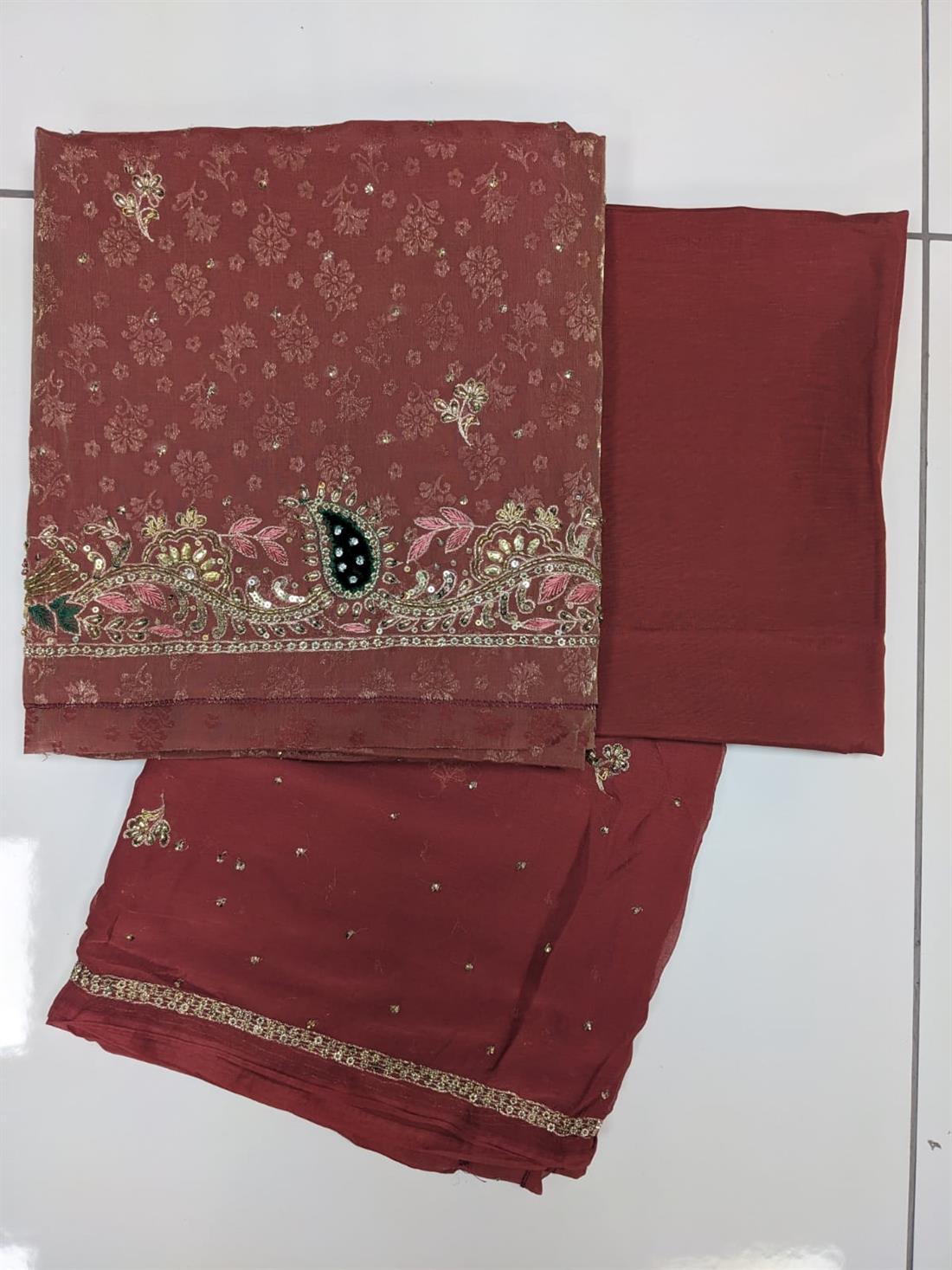 Burnt Orange Unstitched Suit