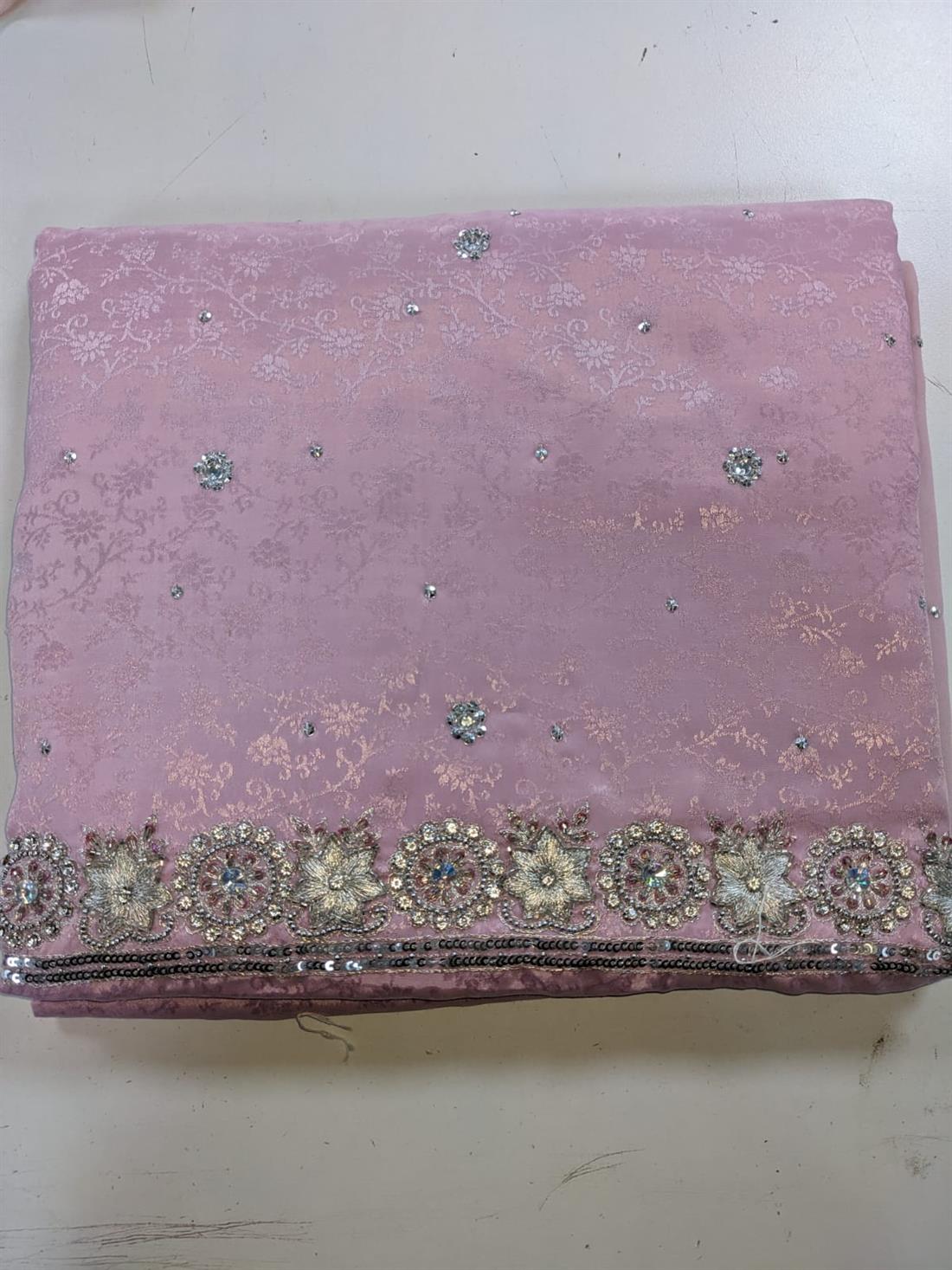 Baby Pink Unstitched Suit