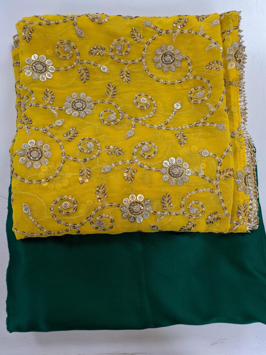 Yellow & Green Unstitched Suits