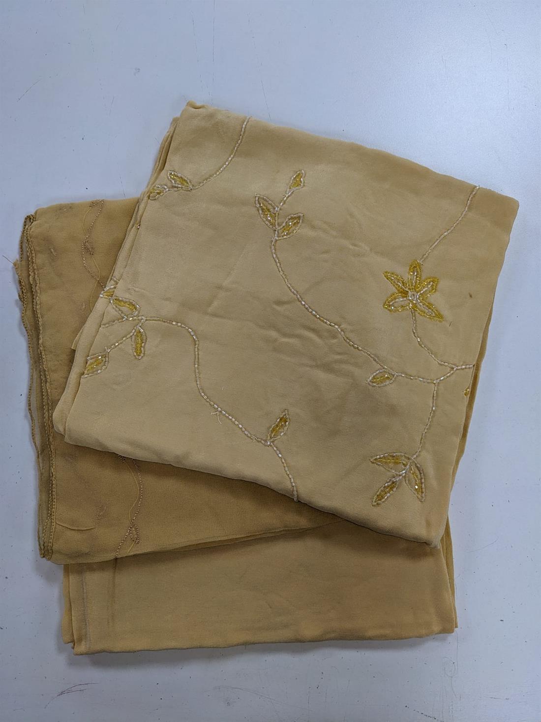 Yellow Crepe Unstitched Suit