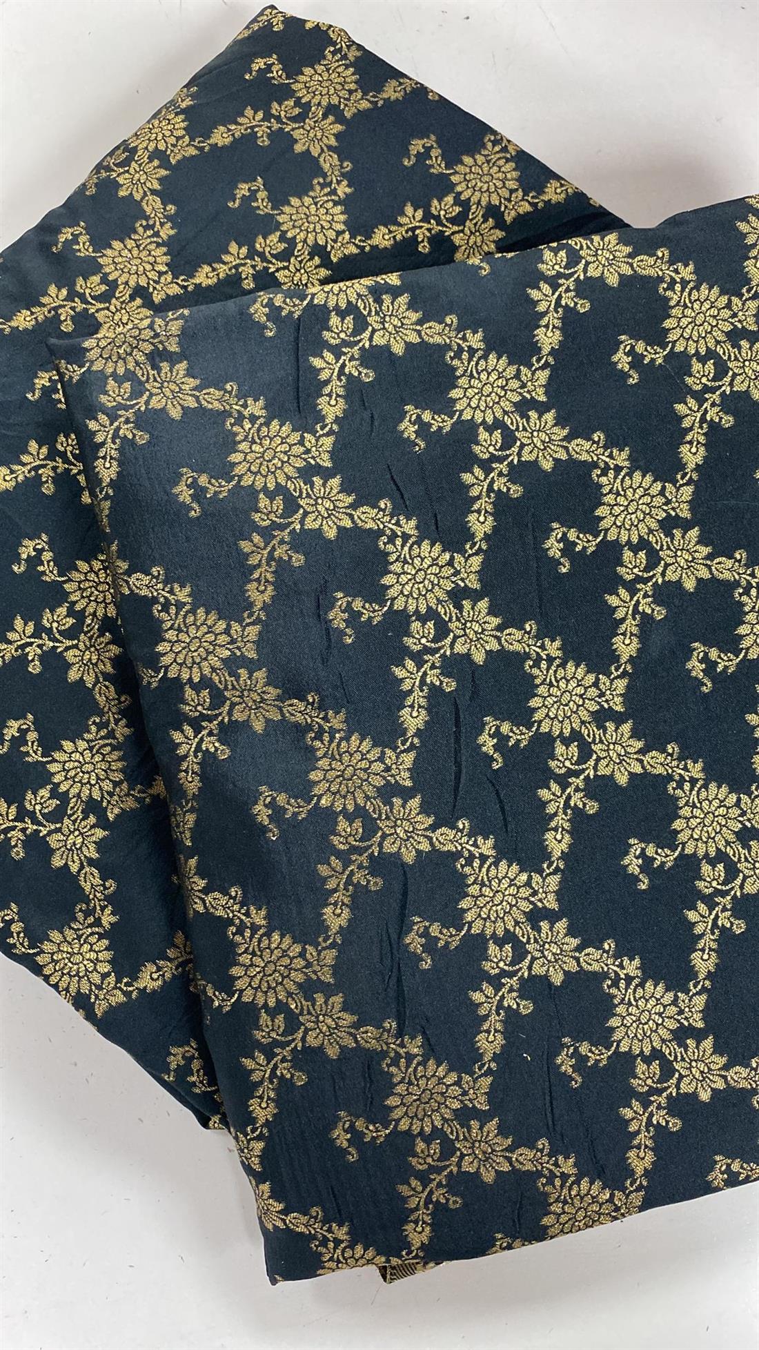 Black Banarsi Unstitched 2 Piece Suit
