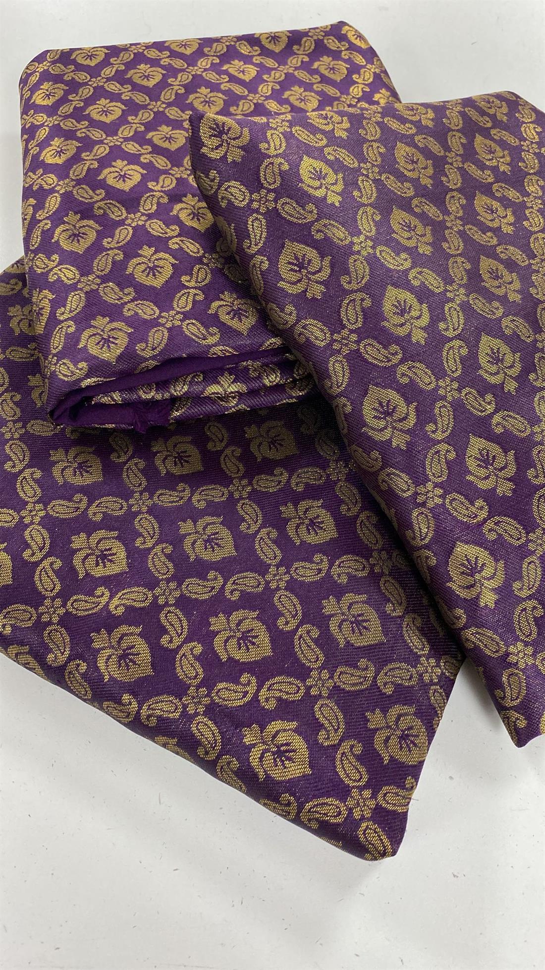 Purple Banarsi Unstitched 2 Piece Suit