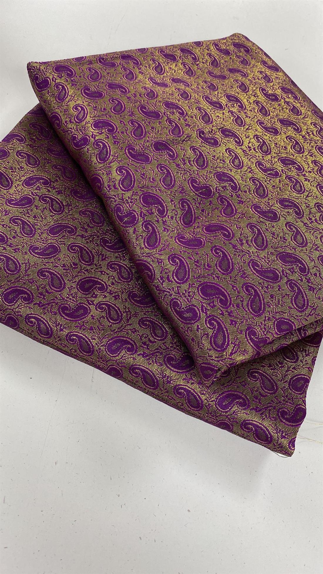 Purple Banarsi Unstitched 2 Piece Suit