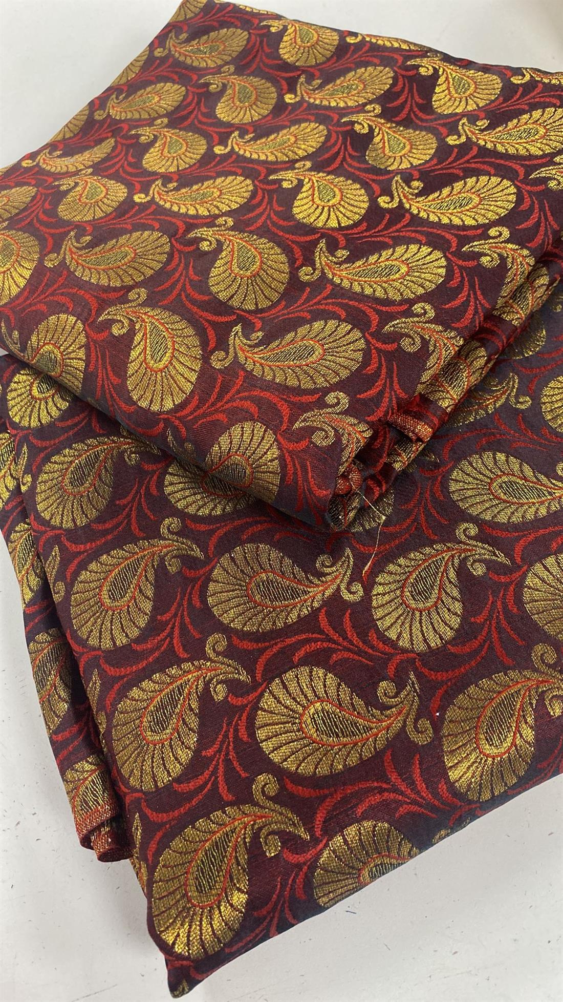 Maroon Banarsi Unstitched 2 Piece Suit
