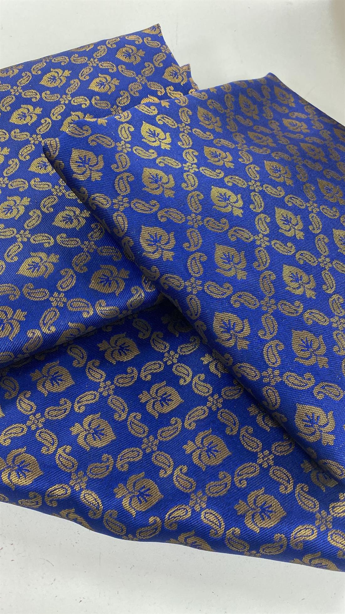 Blue Banarsi Unstitched 2 Piece Suit