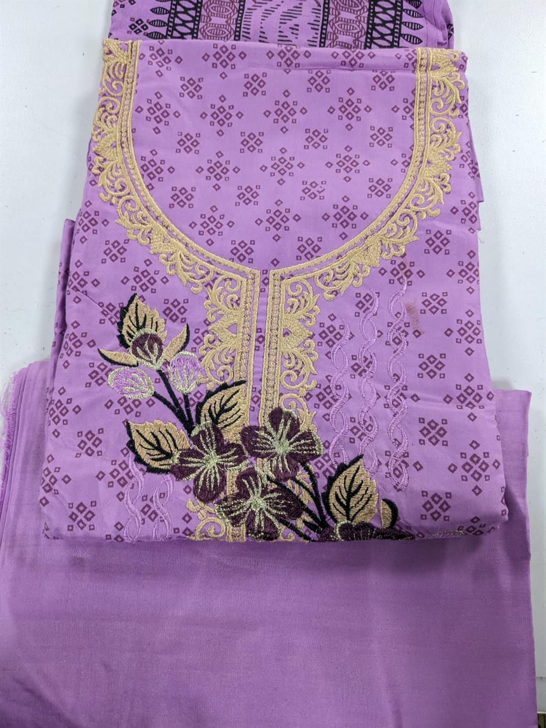 Lilac Linen Unstitched Suit