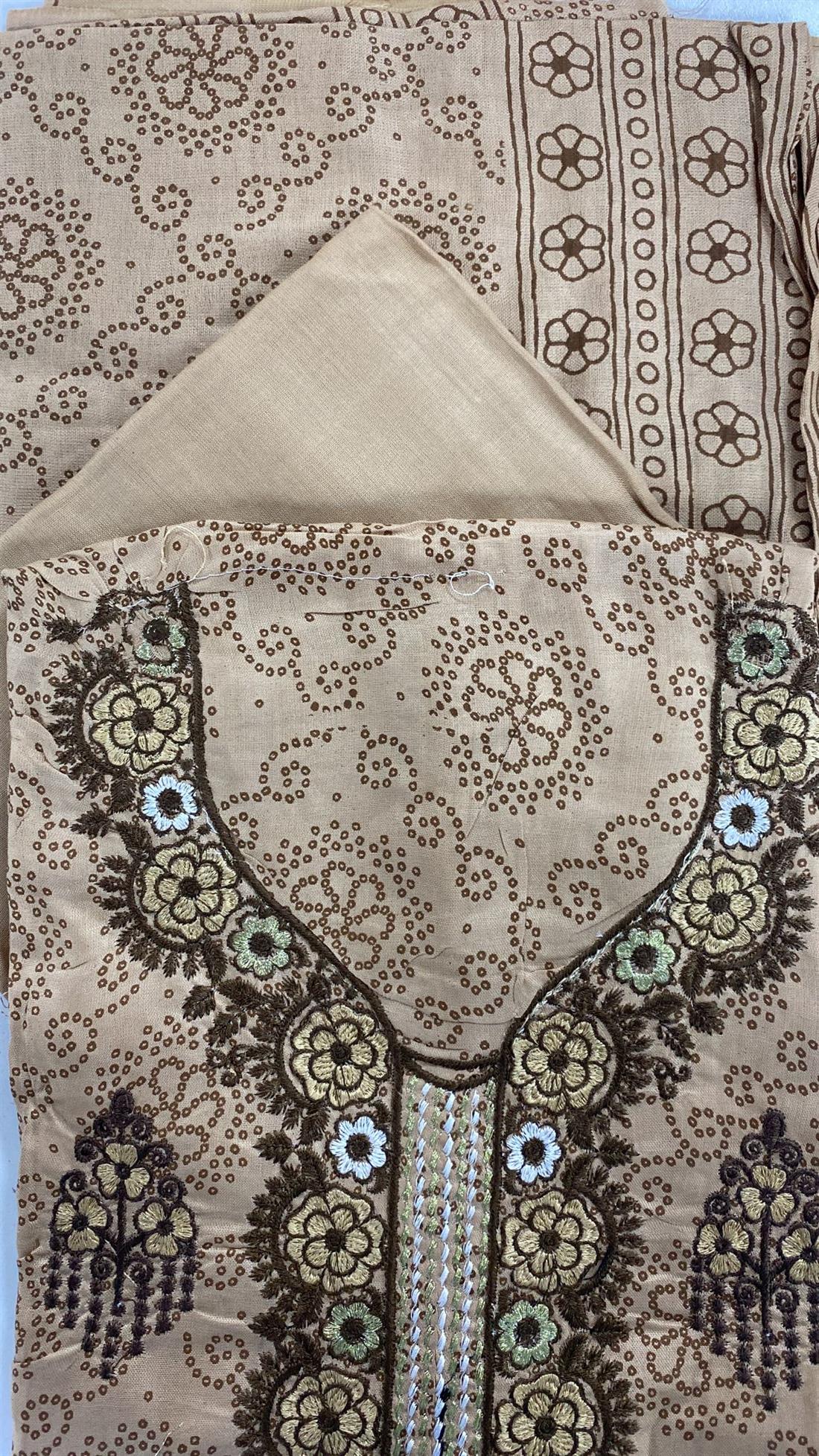 Brown Linen Unstitched-suit