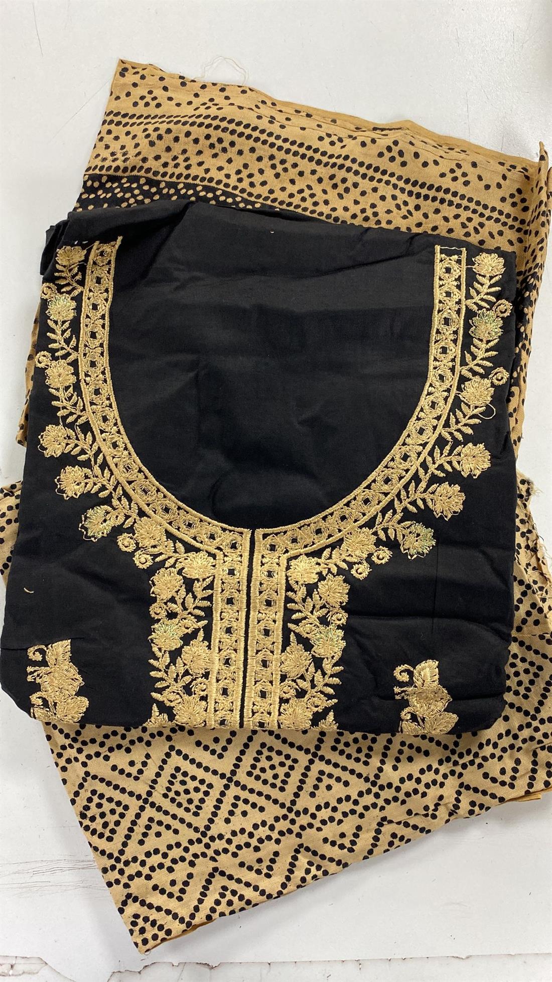 Black Unstitched 3 Piece