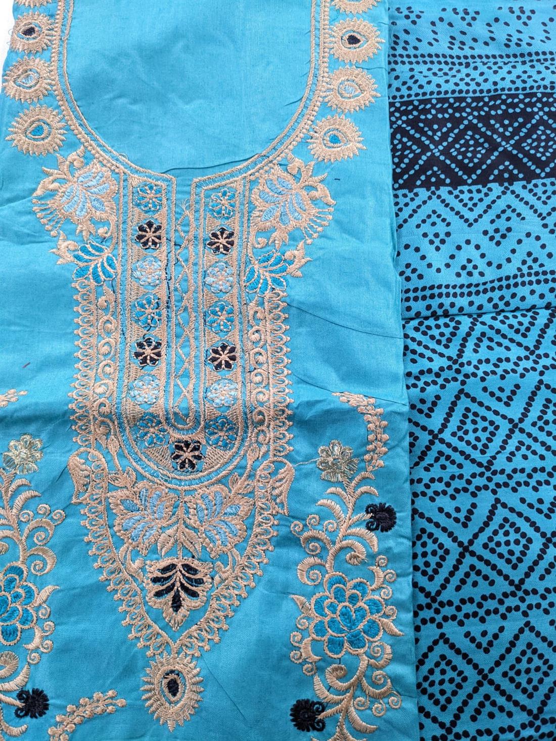 Sky Blue Linen Unstitched Suit