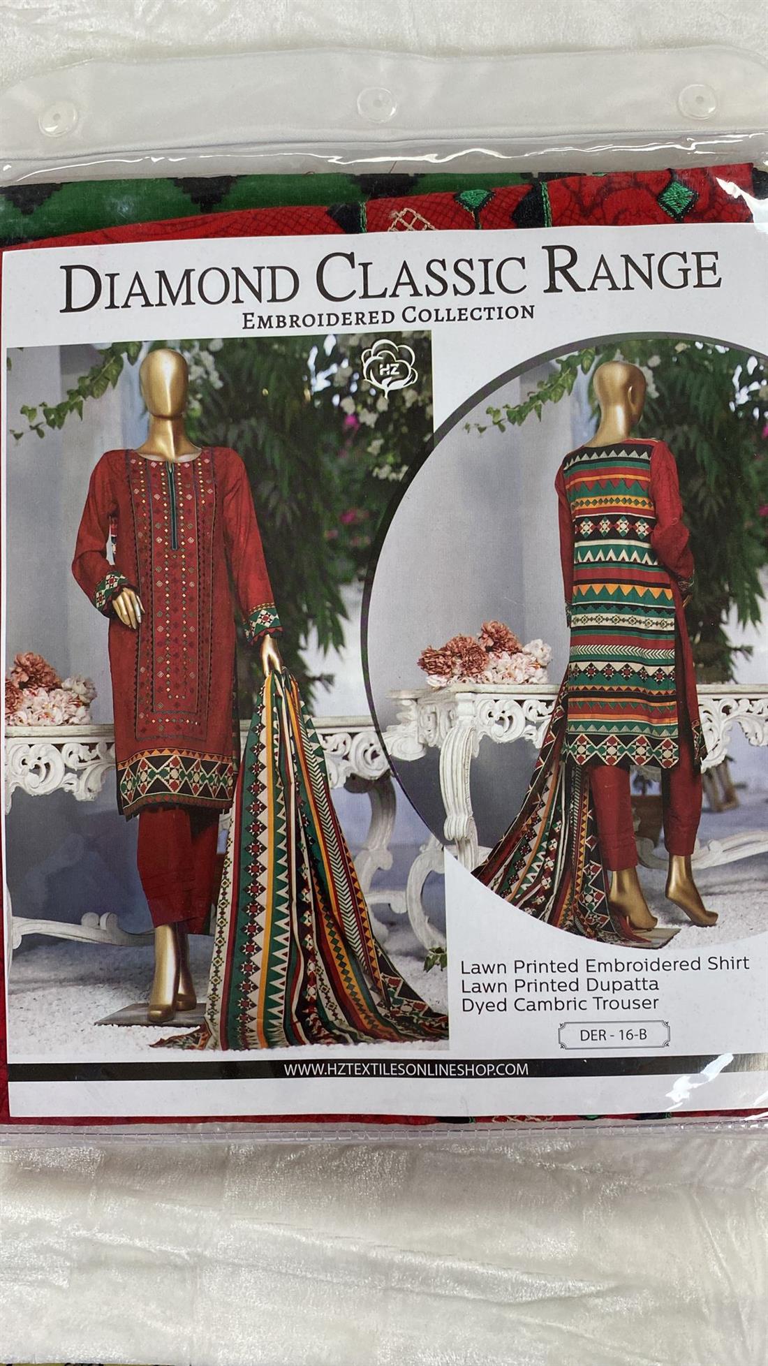 Multicolour Embroidered Lawn Unstitched Suit