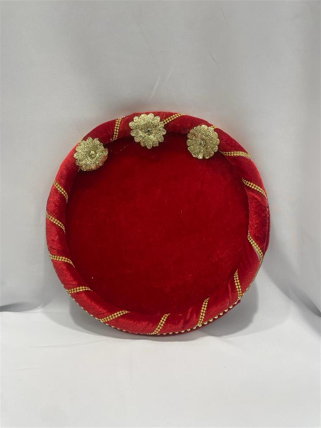 Red Mehndi Plates