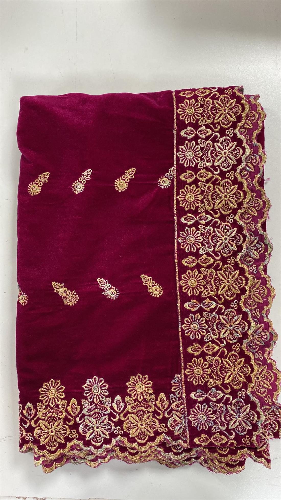 Pink Velvet Shawl