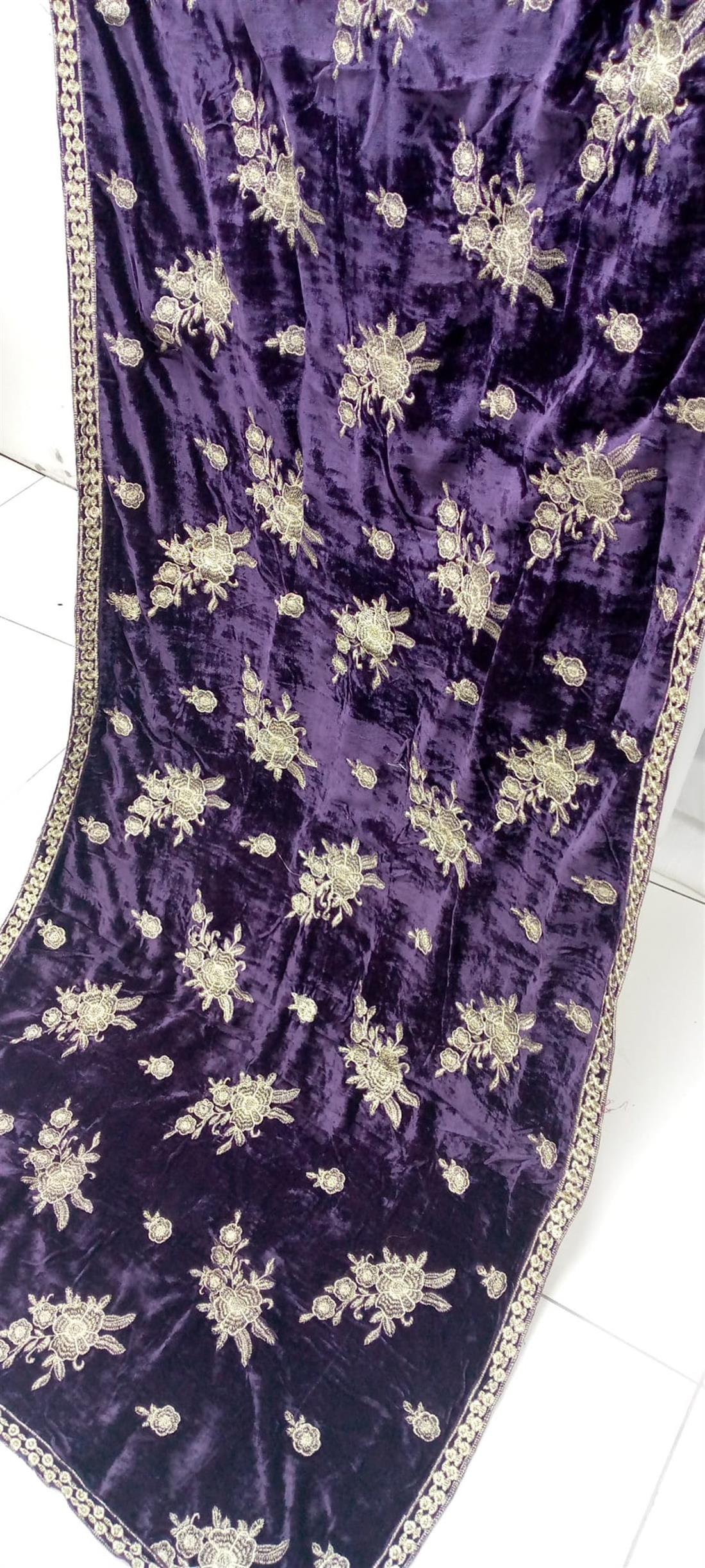 Plum Velvet Shawl 2.50 Yards
