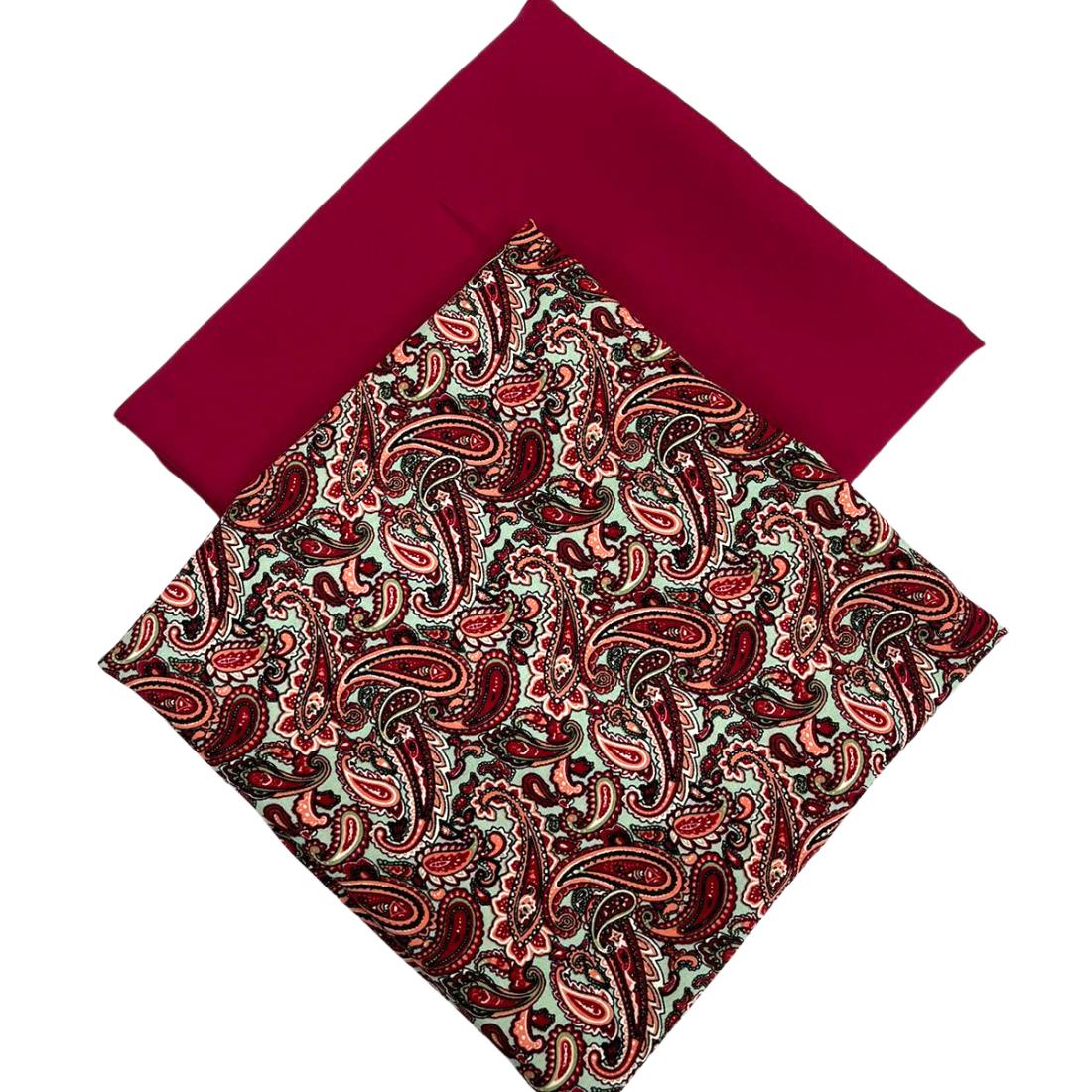 Maroon Printed Crepe 2 Piece Summer Viscose Suit