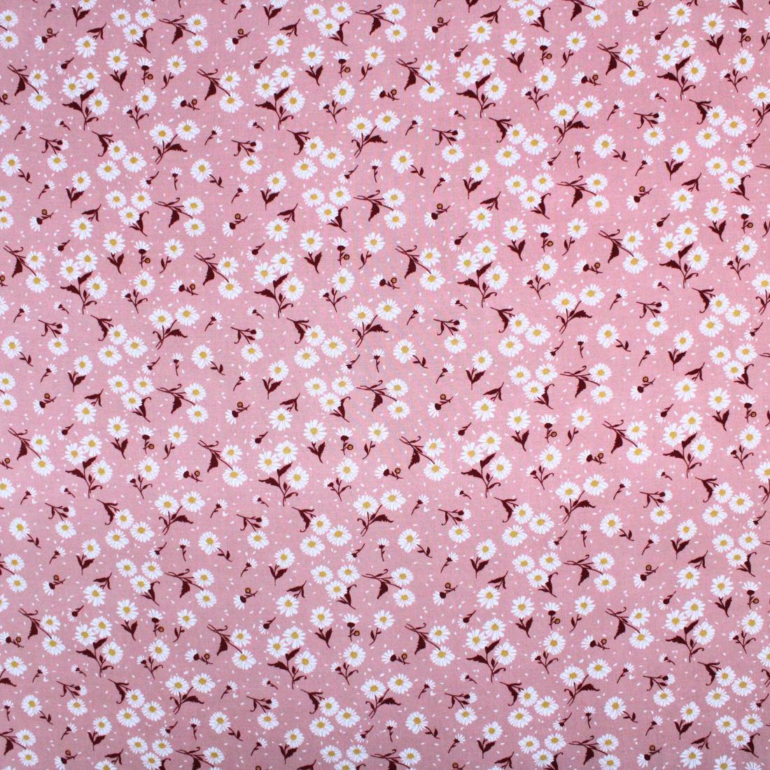 Dusky Pink Crepe 2 Yards of Printed Dressmaking Viscose