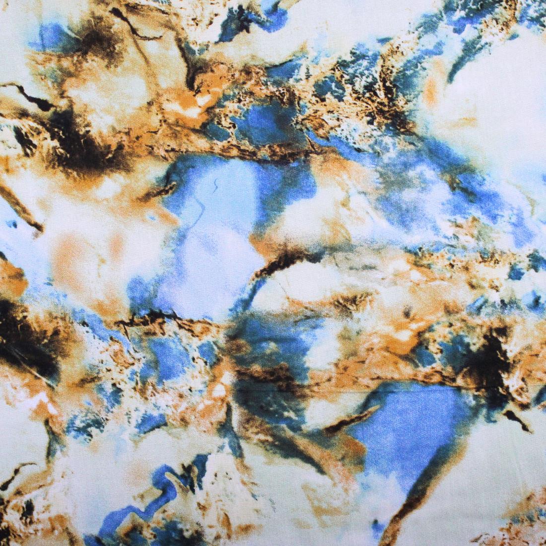 Ocean Crepe 2 Yards of Printed Dressmaking Viscose