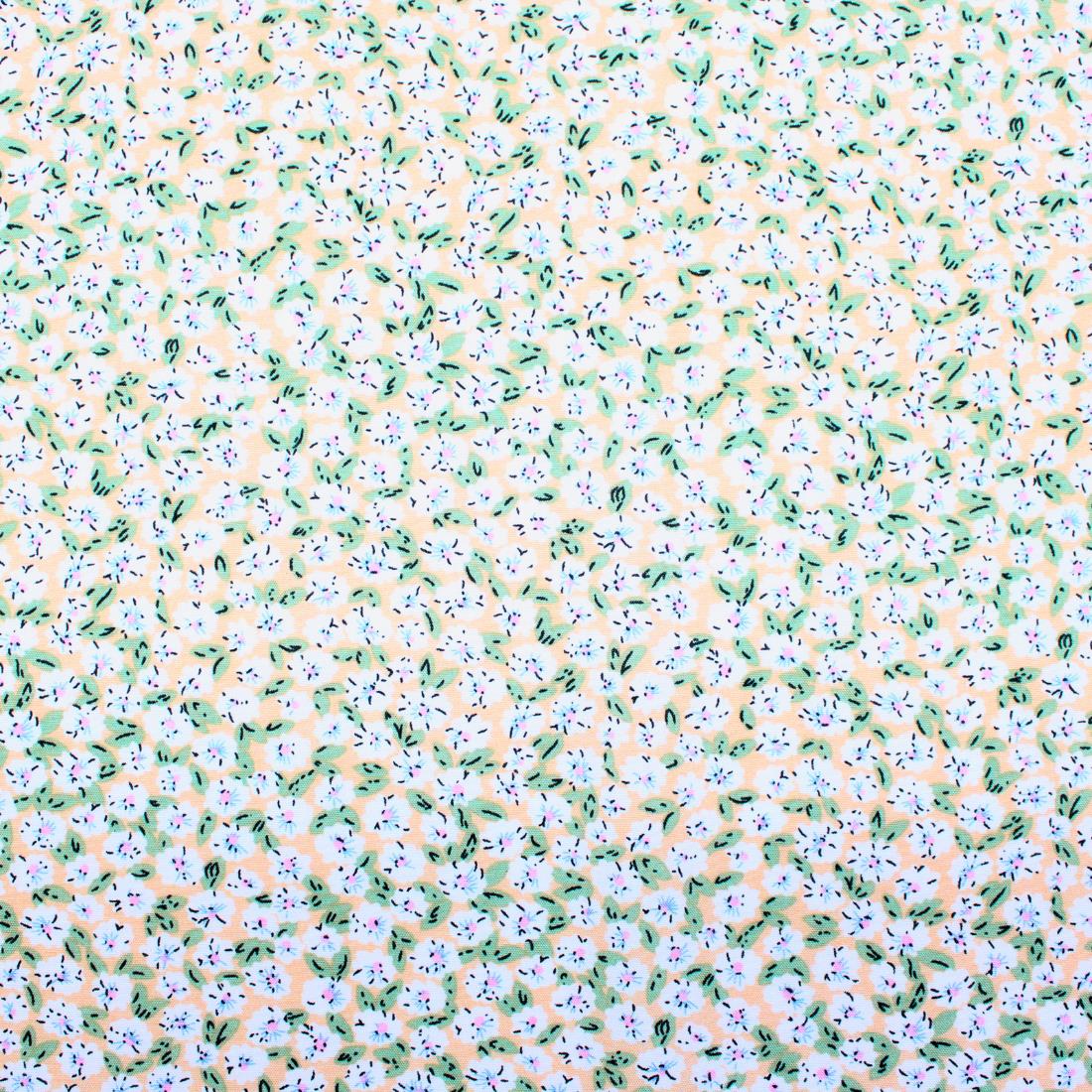 Cream Crepe 2 Yards of Printed Dressmaking Viscose