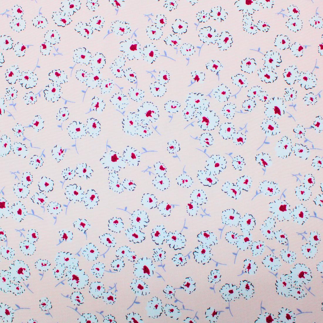 Pink Crepe 2 Yards of Printed Dressmaking Viscose