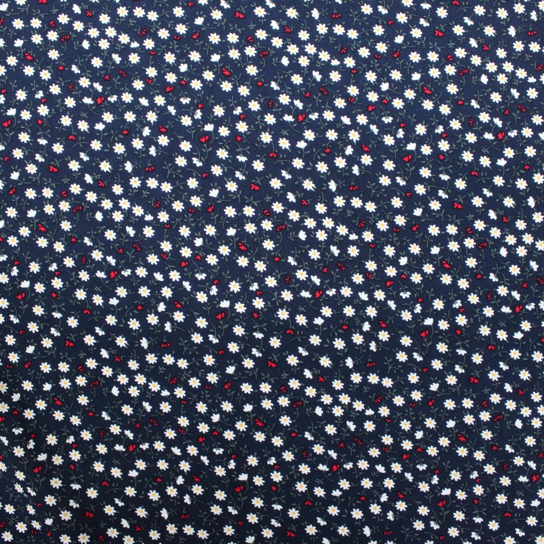 Navy Crepe 2 Yards of Printed Dressmaking Viscose