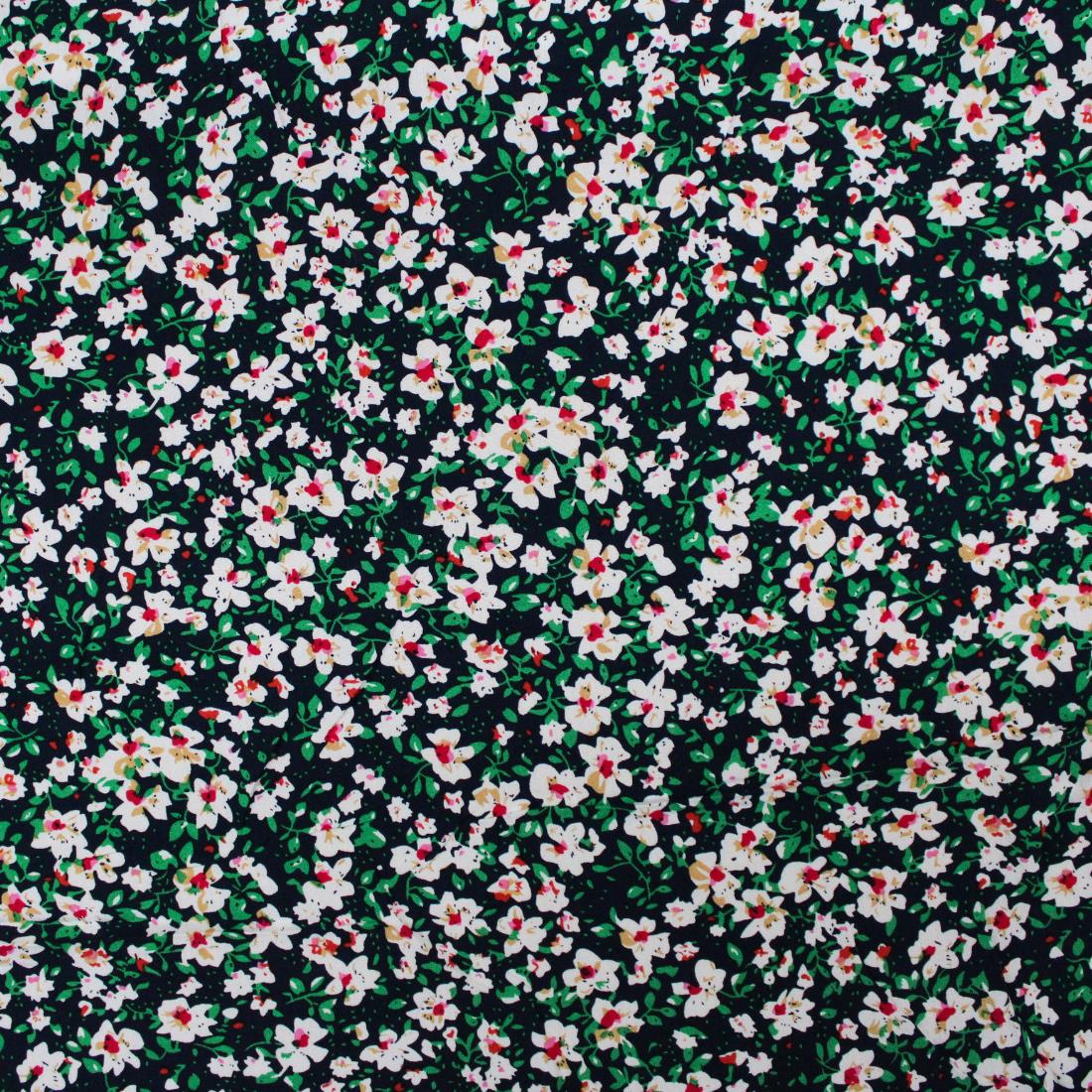 Navy Crepe 2 Yards of Printed Dressmaking Viscose